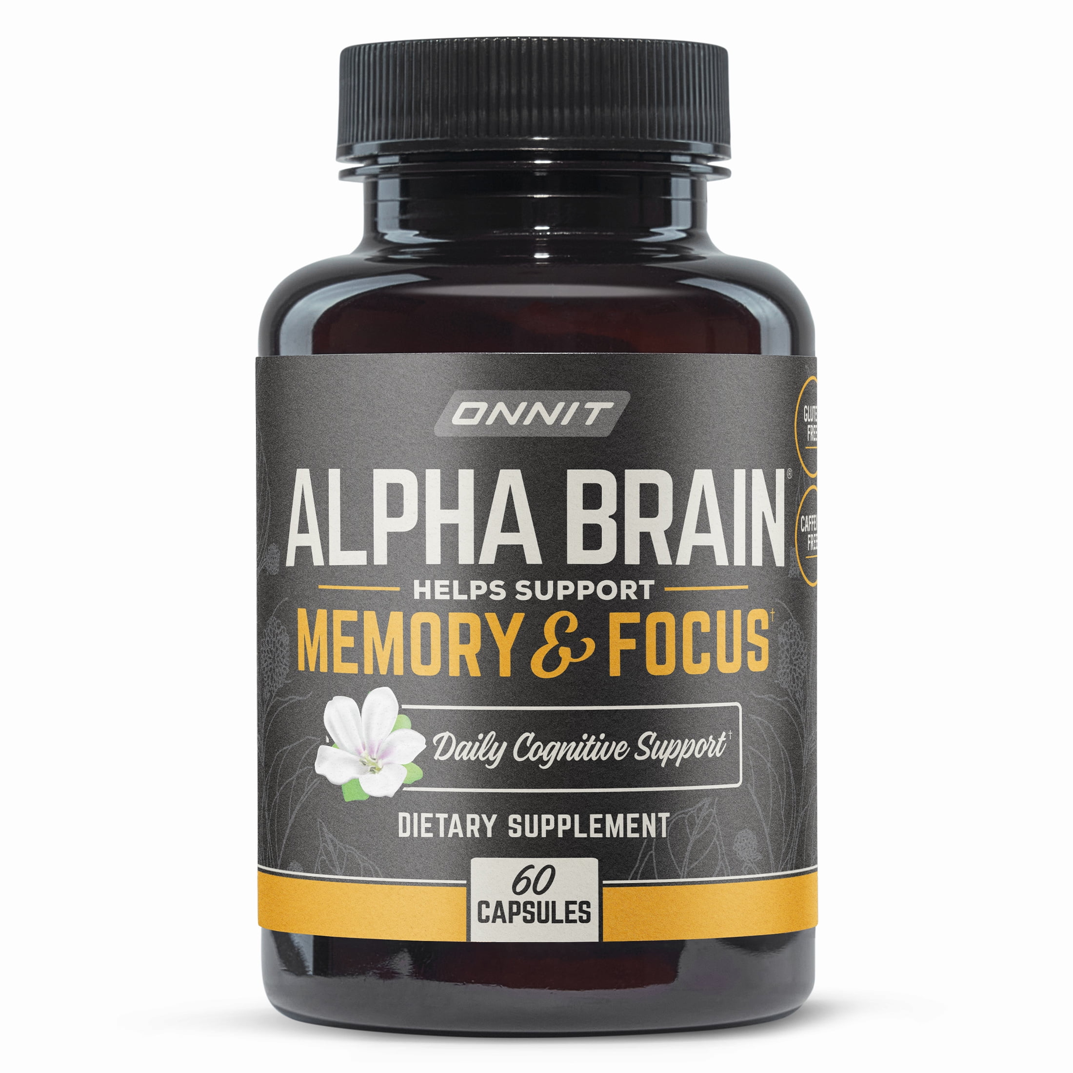 ONNIT Alpha BRAIN Premium Nootropic Brain Health Supplement Memory Focus Support 60 Ct