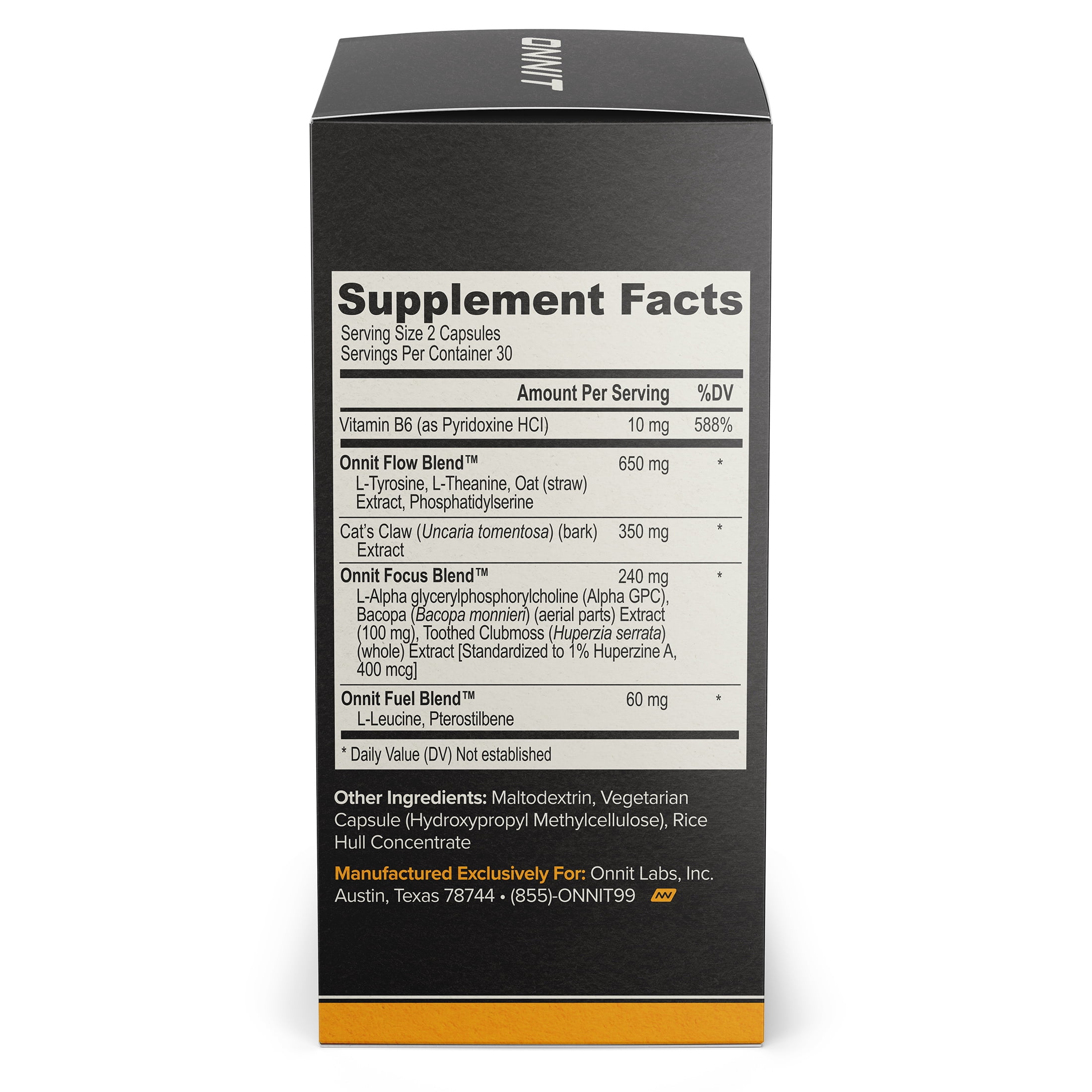 ONNIT Alpha BRAIN Premium Nootropic Brain Health Supplement Memory Focus Support 60 Ct