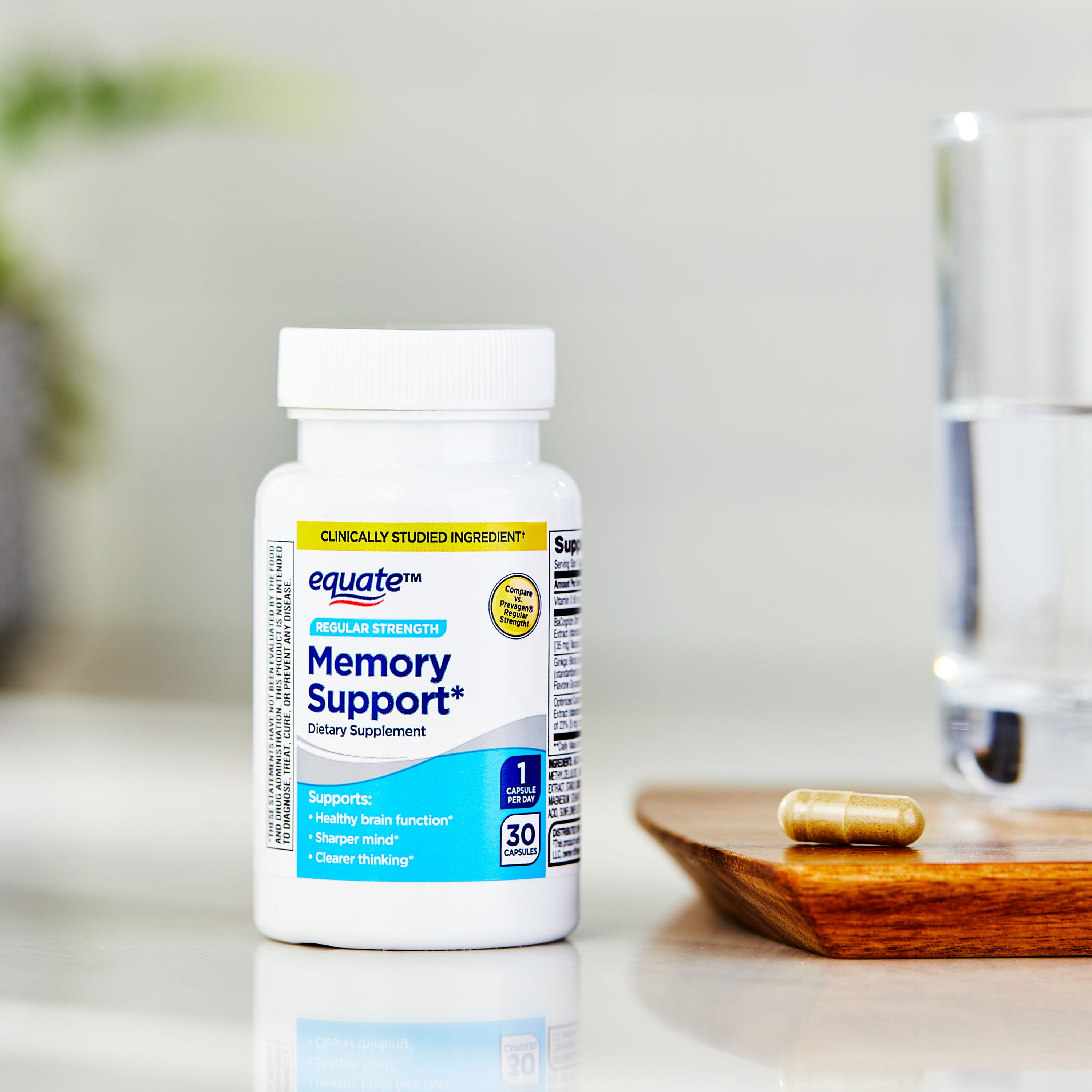 Equate Memory Support Supplement Capsules 30 Count for Improved Cognitive Health