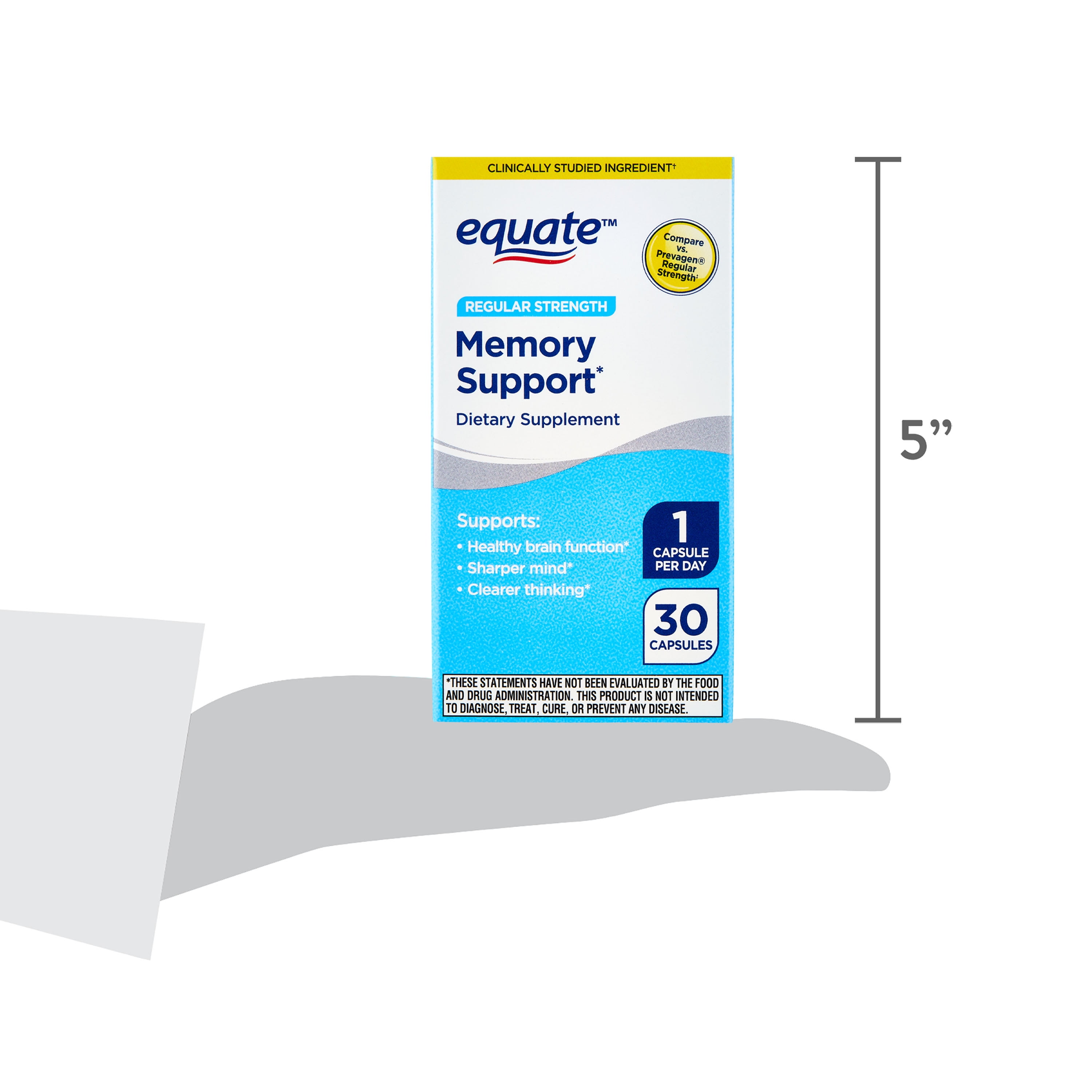 Equate Memory Support Supplement Capsules 30 Count for Improved Cognitive Health