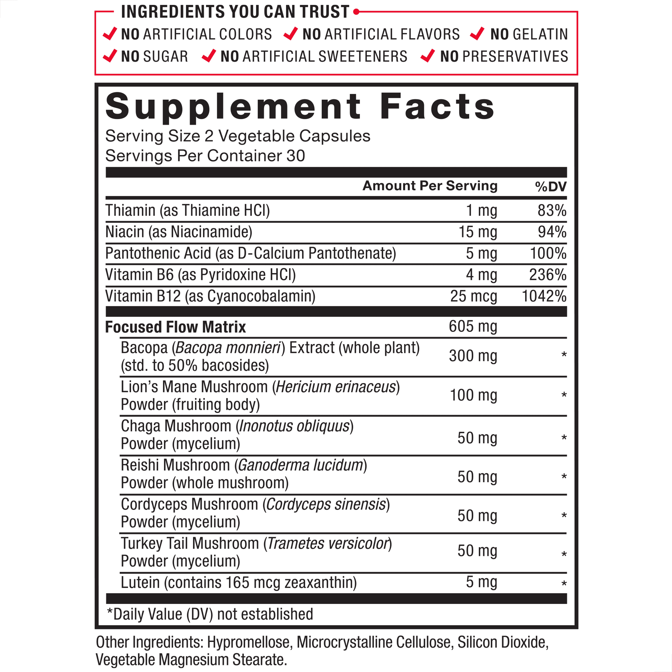 Force Factor Forebrain Focus Nootropic Capsules Brain Health Supplement 60 Count.