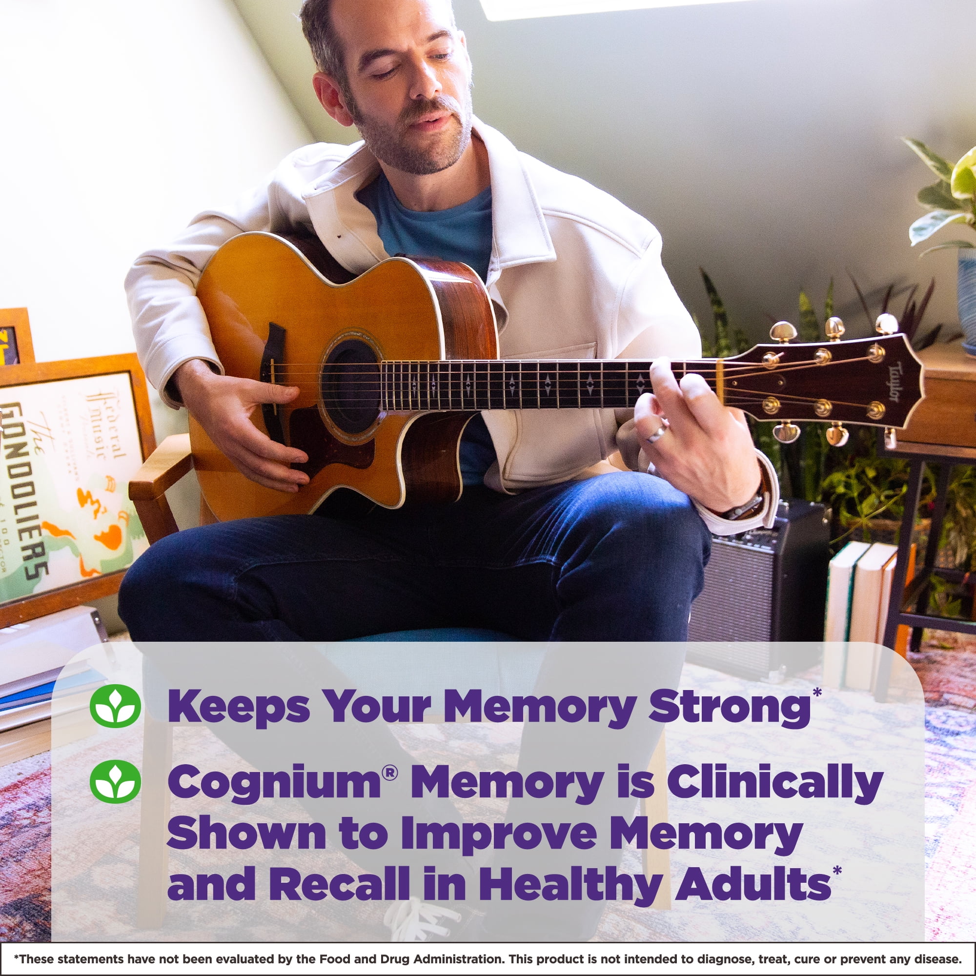 Natrol Cognium Memory Tablets Dietary Supplement for Brain Health Support 100mg 60 Count