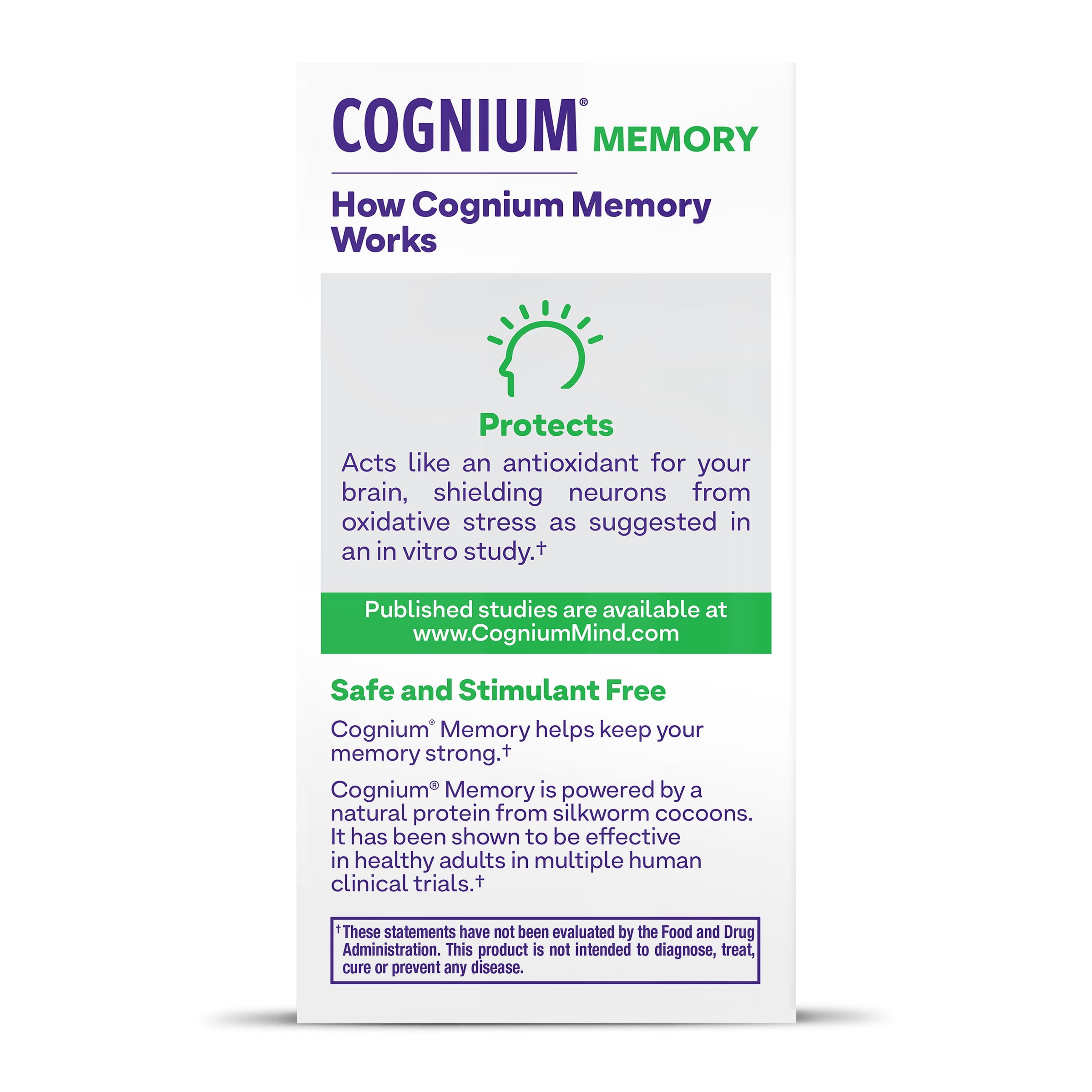Natrol Cognium Memory Tablets Dietary Supplement for Brain Health Support 100mg 60 Count