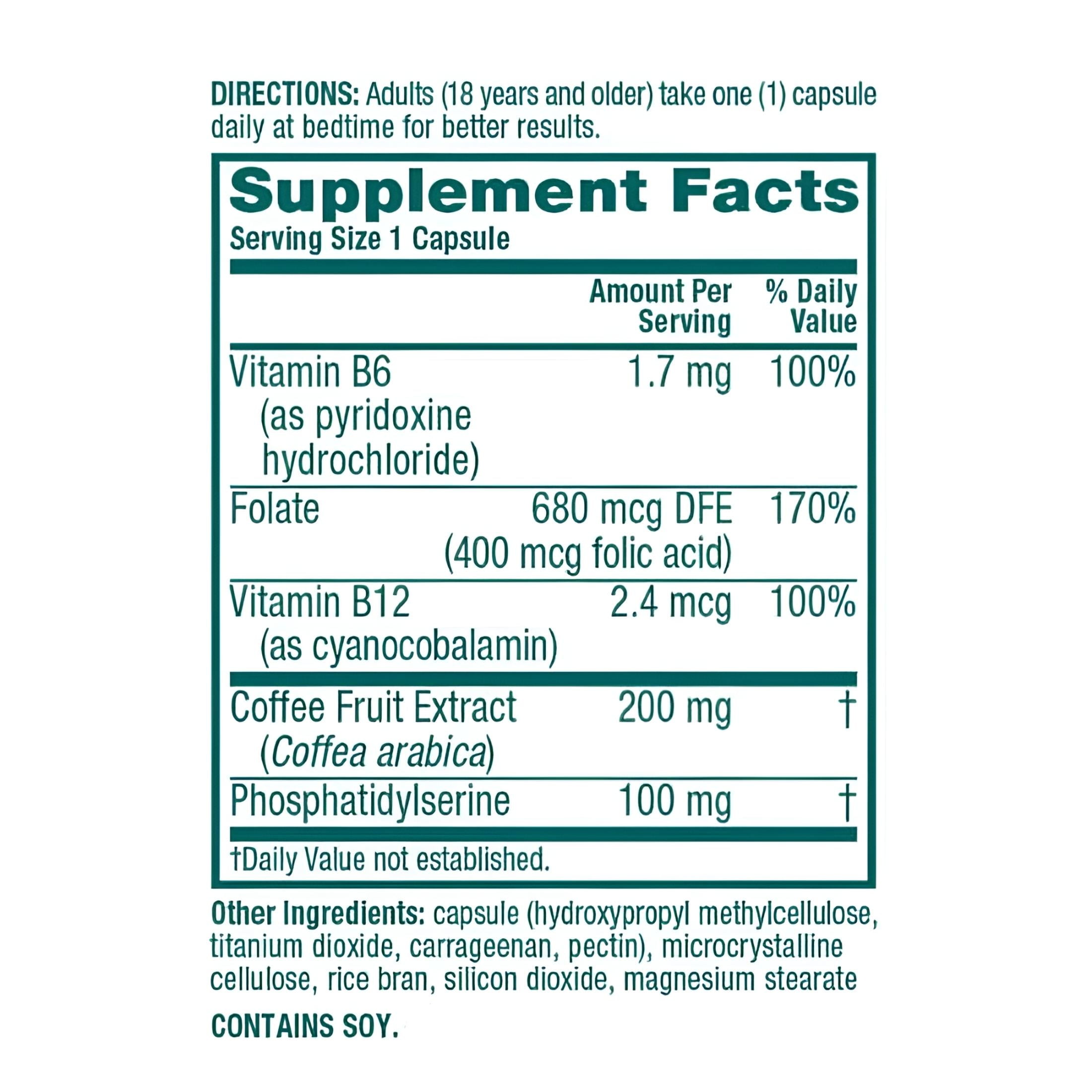 Neuriva Plus Brain Health Supplement 30 Count Brain Support Natural Ingredients Coffee Cherry Plant Sourced Phosphatidylserine 2 Pack