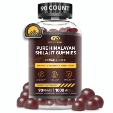 Effective Nutra Shilajit Gummies 1000mg Sugar-Free Supplement Energy Brain Immunity Men Women Berry Flavor 90ct