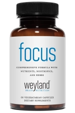 Weyland Nootropics Brain Support Clarity Memory Focus Supplement 60 Vegetarian Capsules