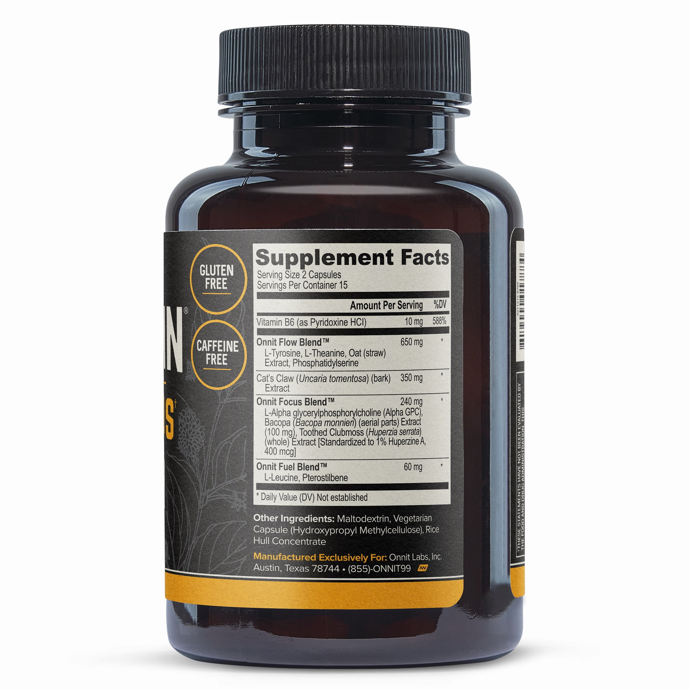ONNIT Alpha BRAIN Brain Health Supplement Memory Focus Support 30 Ct