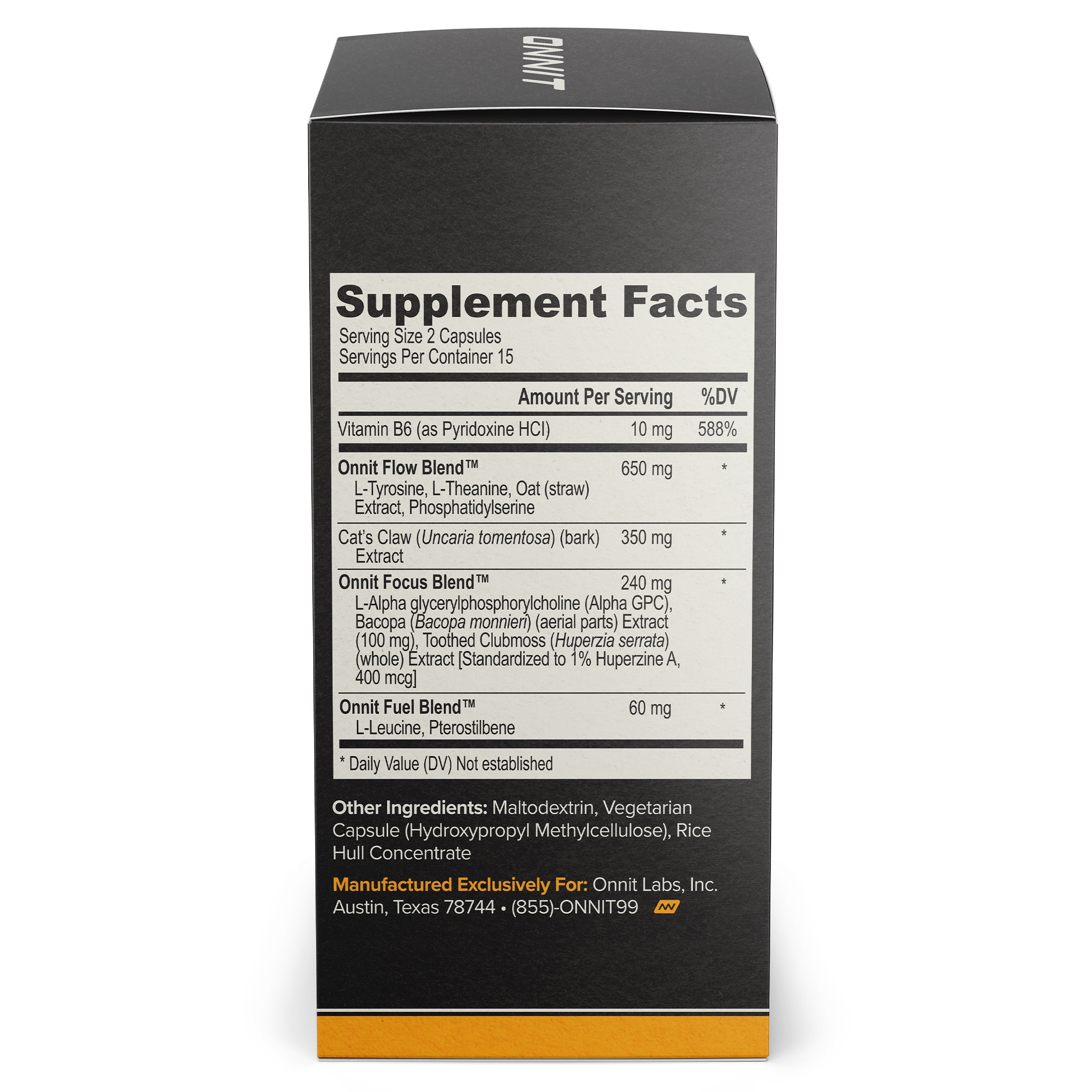 ONNIT Alpha BRAIN Brain Health Supplement Memory Focus Support 30 Ct