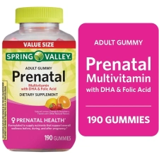 Spring Valley Prenatal Multivitamin Gummies DHA Folic Acid 190 Count for Mother and Baby