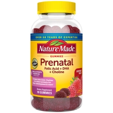 Nature Made Prenatal Gummies with DHA Folic Acid Dietary Supplement 90 Count