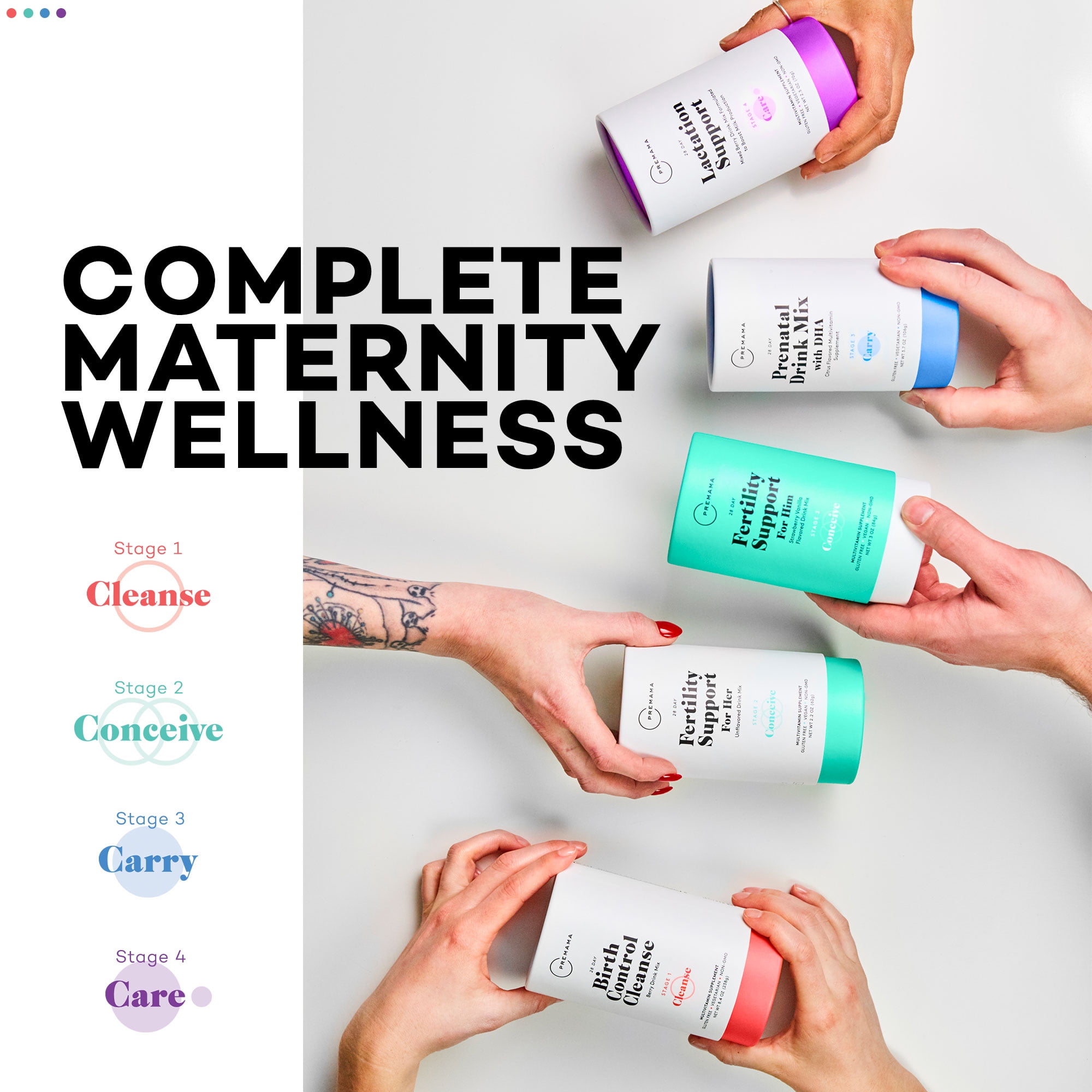 Premama Fertility Her Drink Mix 2.2 oz Award-Winning Supplement Supports Healthy Egg Production Ovulation Prenatal Health