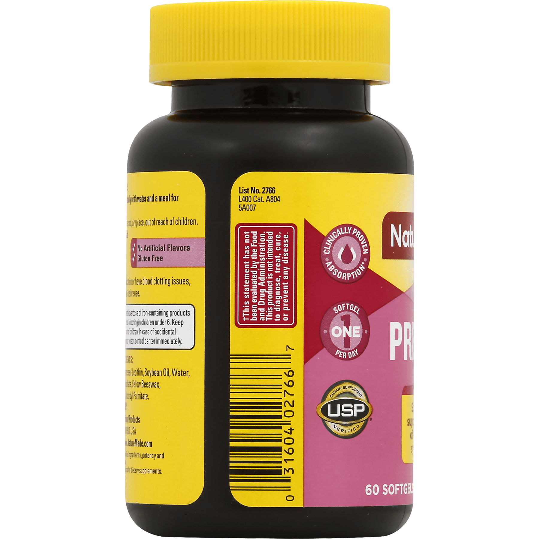 Nature Made Prenatal Multi + DHA 200 mg 60 Liquid Softgels