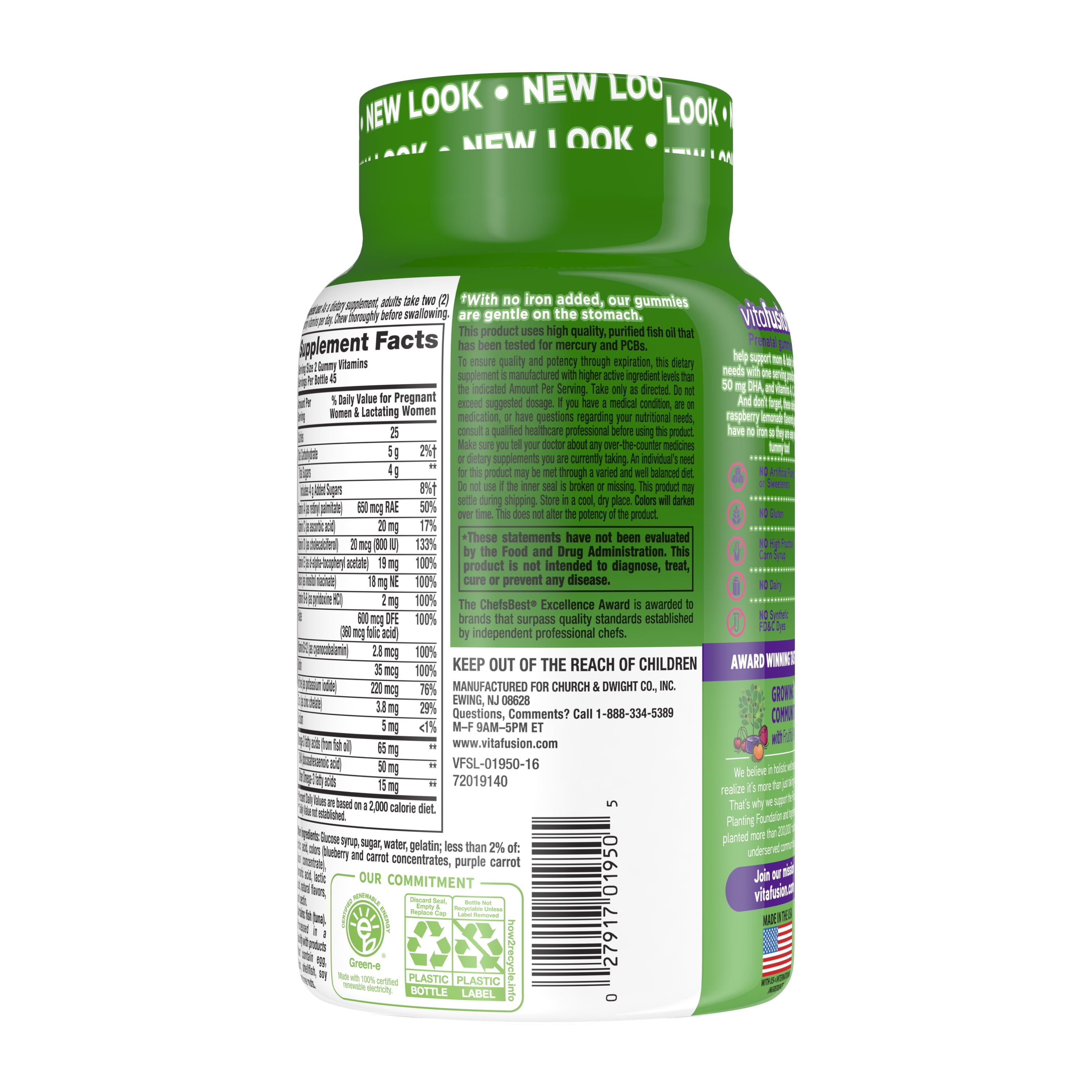 VITAFUSION PRENATAL DIETARY SUPPLEMENT LEMONADE FLAVORS 90 COUNT