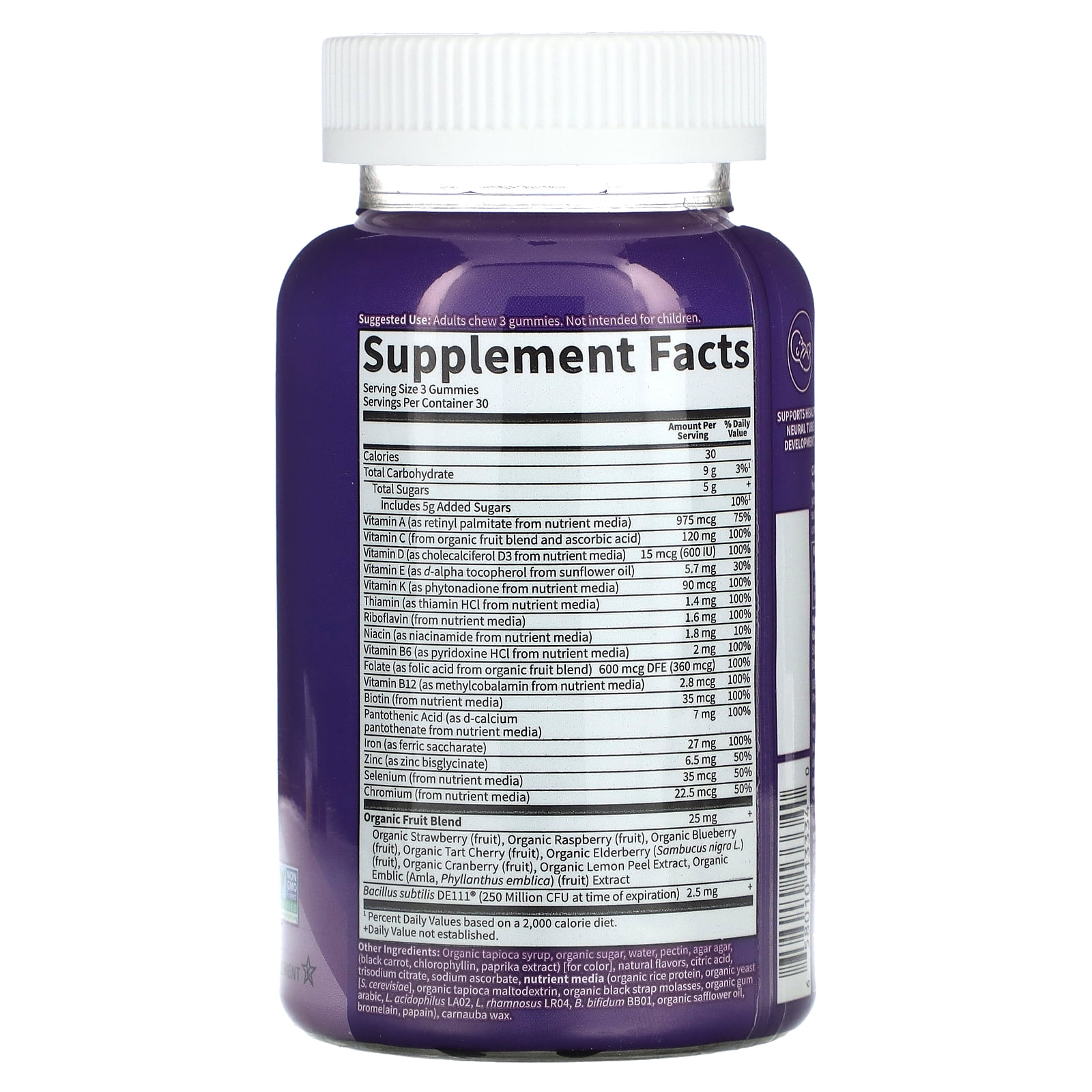 Garden of Life Prenatal Multi Vitamin Code Gummies with Iron Folate Cherry Lemonade 90 Gummies