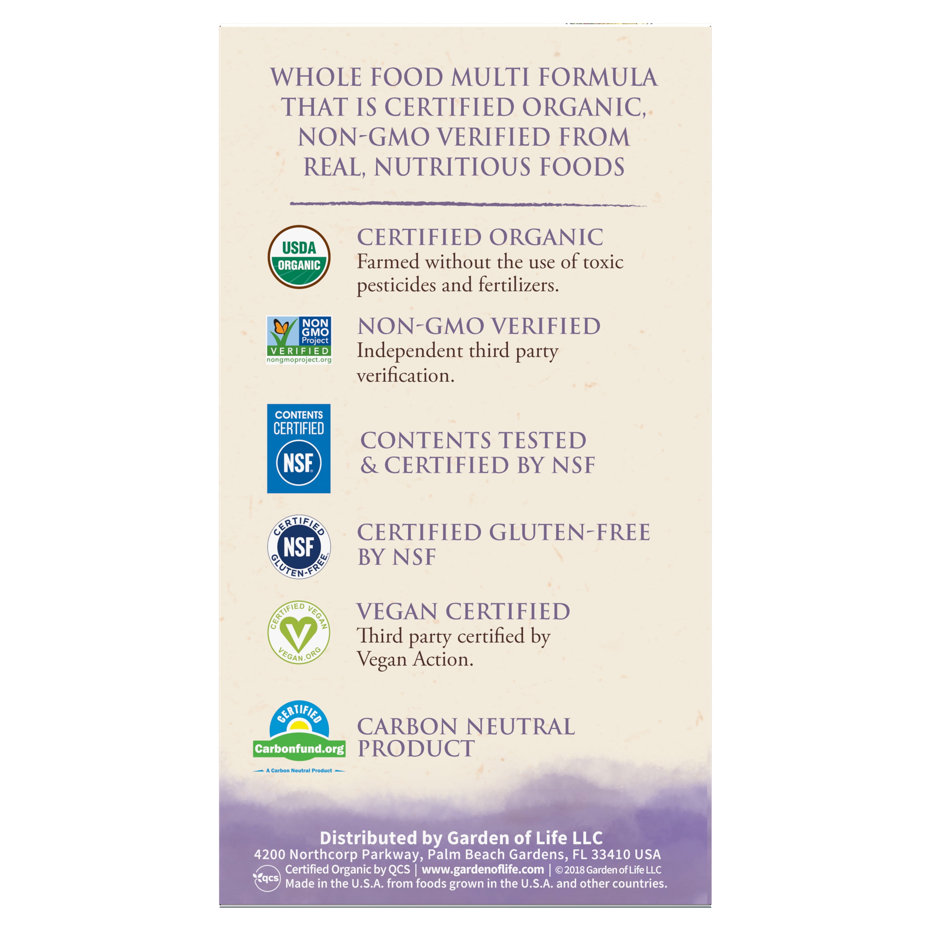Garden of Life Organics Prenatal Multivitamin One-A-Day 30 Count Certified Organic Multi