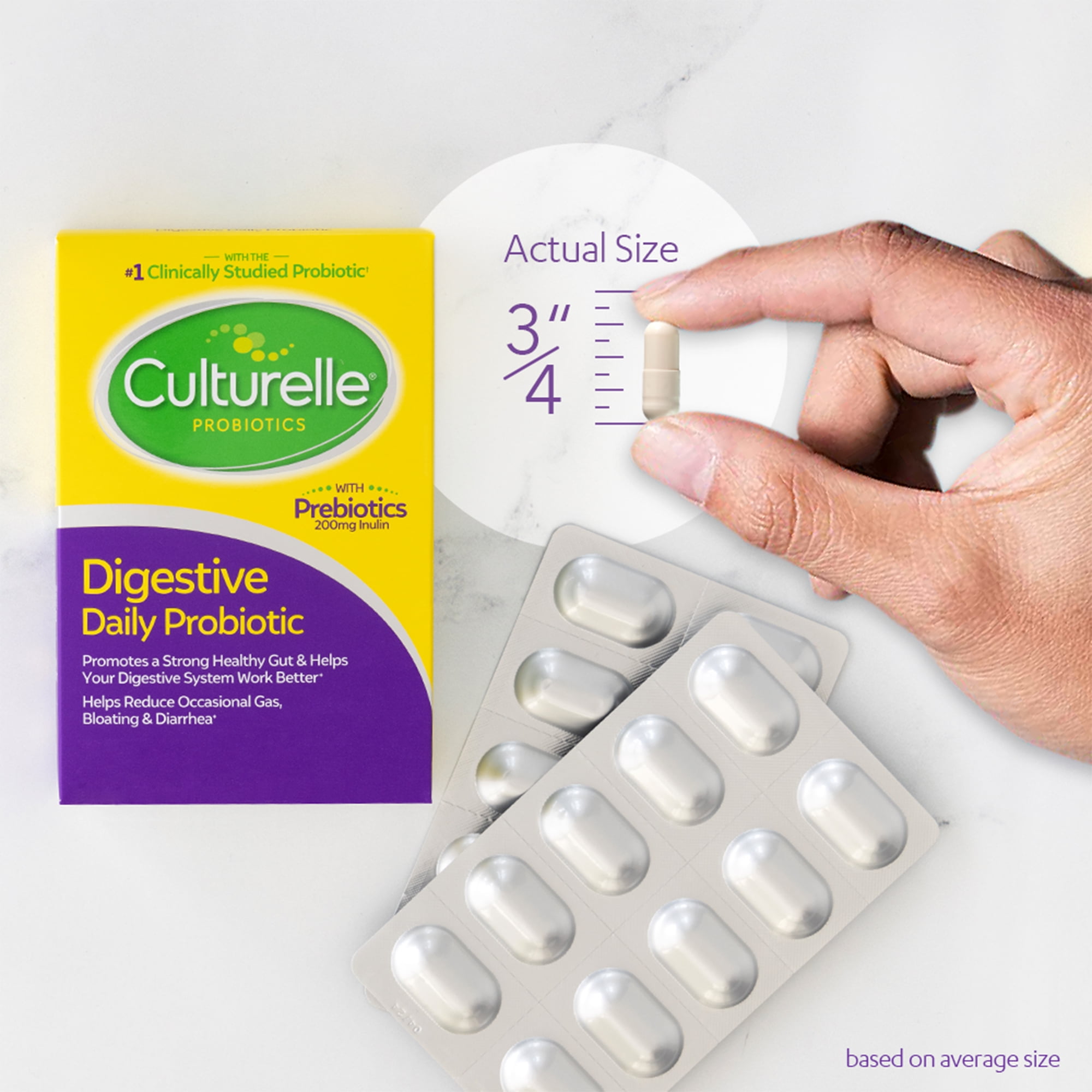 Culturelle Daily Probiotic for Men and Women Digestive Gut Health 30 Capsules