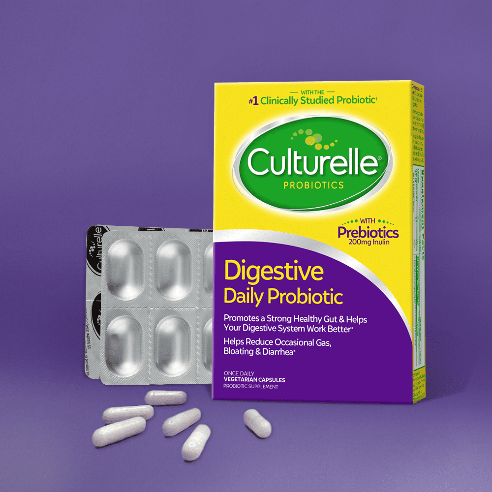 Culturelle Digestive Health Daily Probiotic Supplement 50 Count for Gut Health Boost