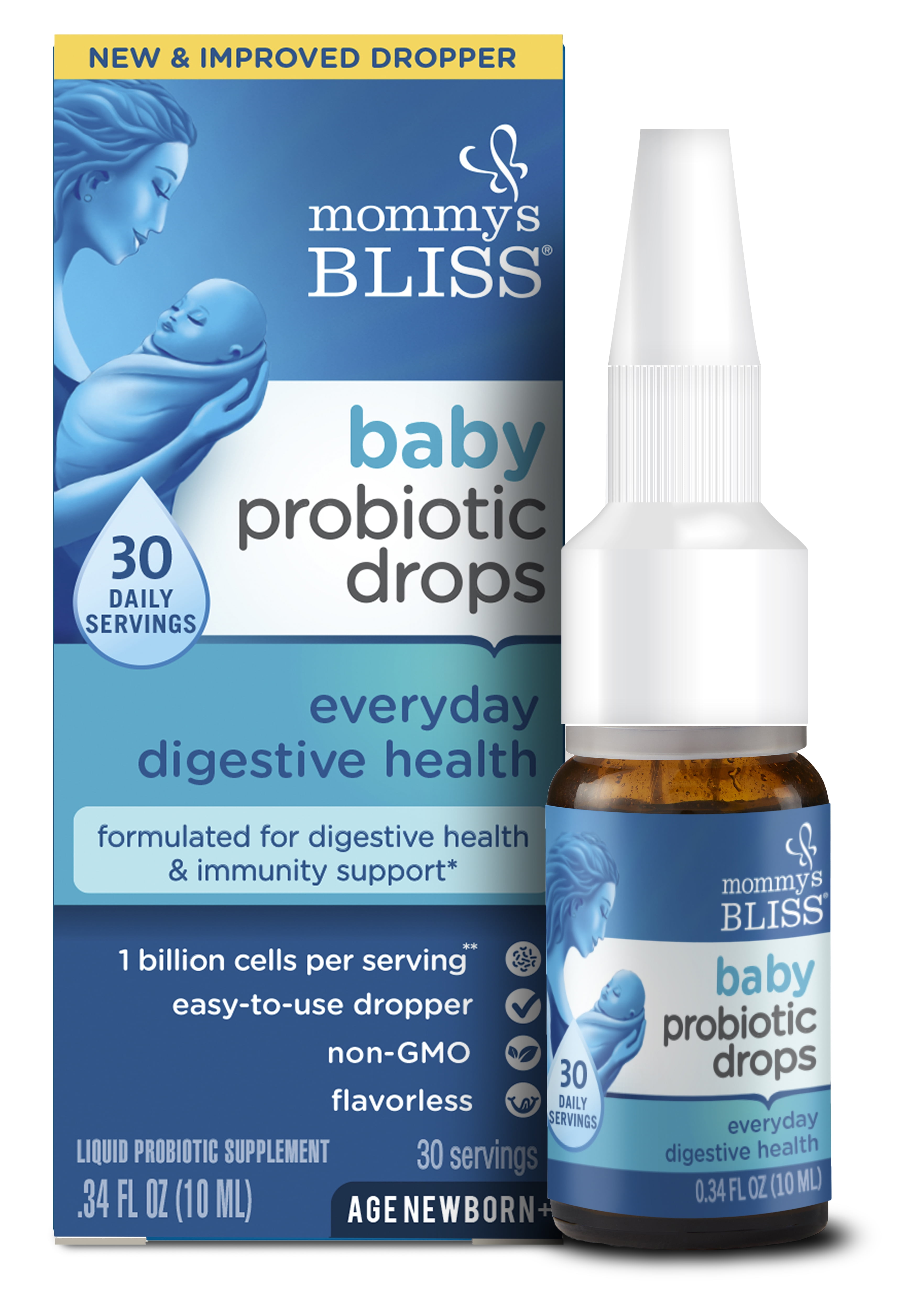 Mommys Bliss Baby Probiotic Drops 0.34 fl oz for Healthy Digestion