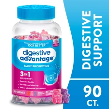 Digestive Advantage Daily Probiotics for Women and Men, Intestinal Health, Natural Superfruit Flavors, 90 Gummies