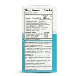 Equate Daily Probiotic 60 Billion 30 Count Vegetarian Capsules Unisex