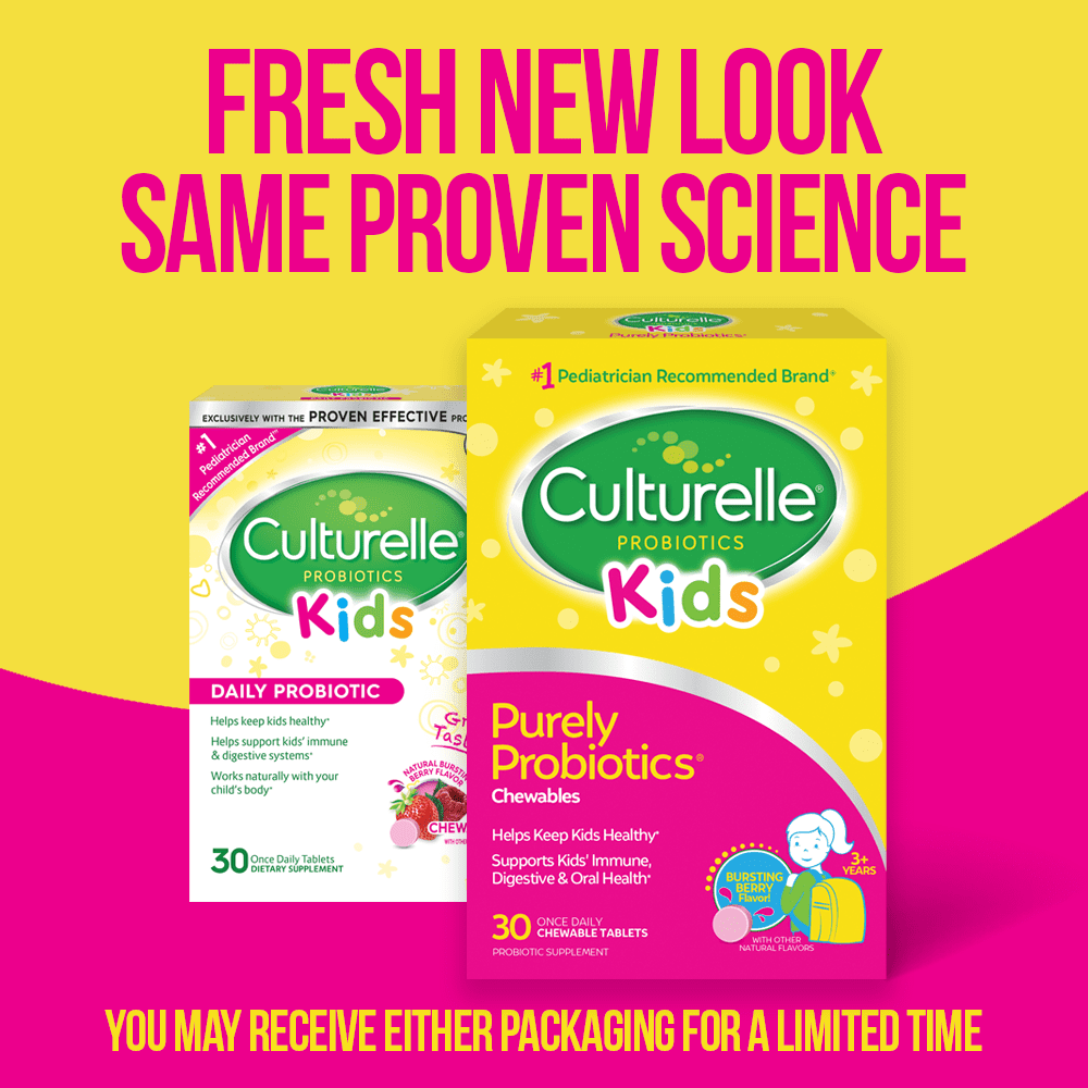 Culturelle Kids Probiotic Chewables for Children Health and Immune Support Bursting Berry 30 Count