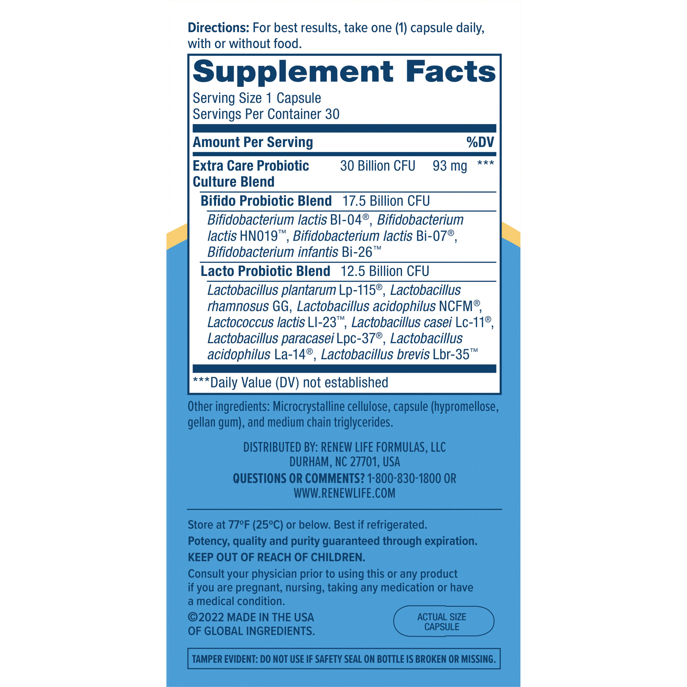 ReNew Life Formulas Ultimate Flora 30 capsules