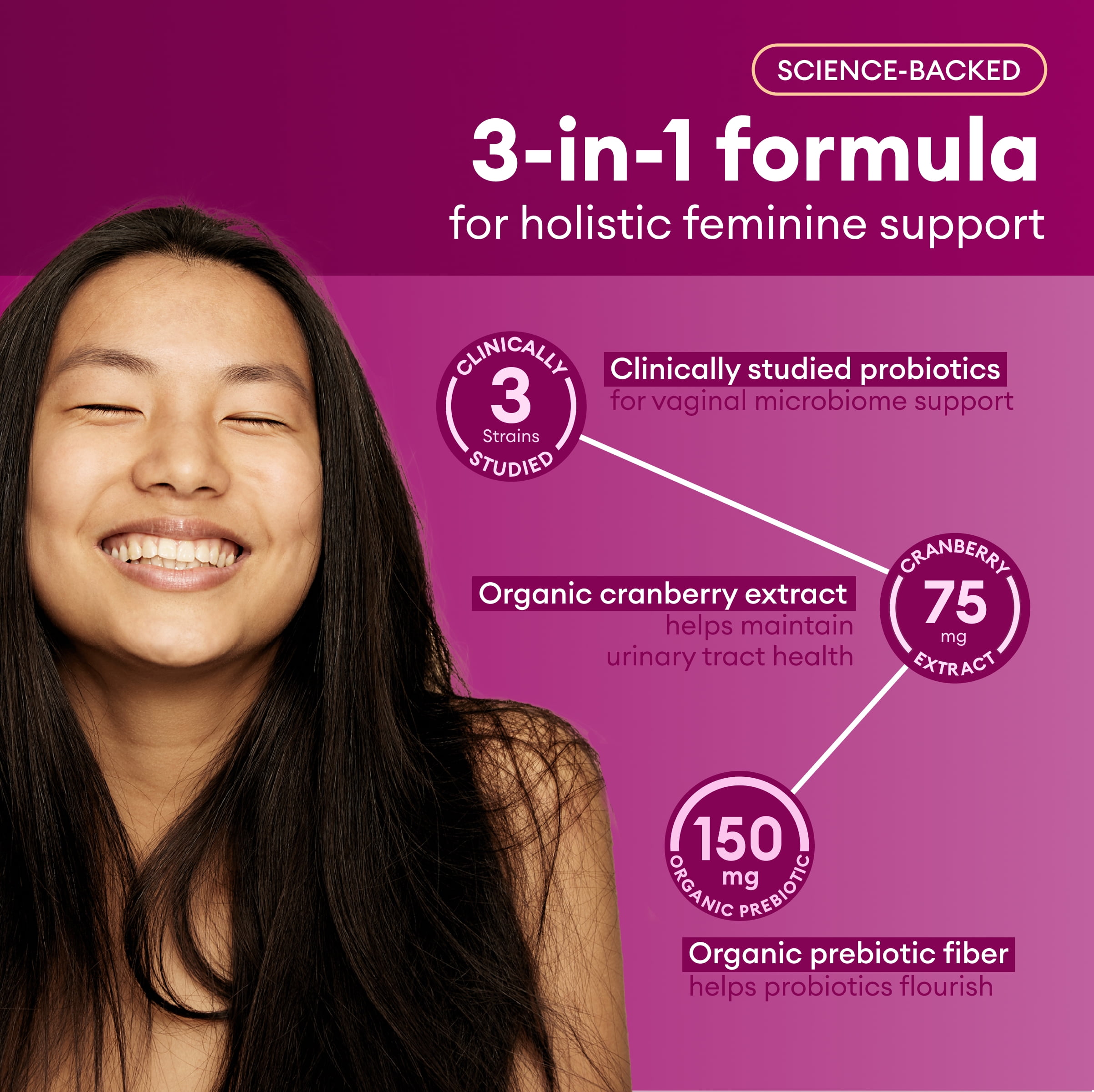 Physician's Choice Women's Vaginal Probiotics - Licorice Root PH Balance Odor Control Yeast Vaginal Microbiome Health 6B CFU 30 Count
