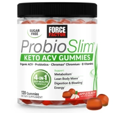 Force Factor Organic Apple Cider Vinegar Gummies with Probiotics & Prebiotics for Digestion, Metabolism & Immune Health - 120ct