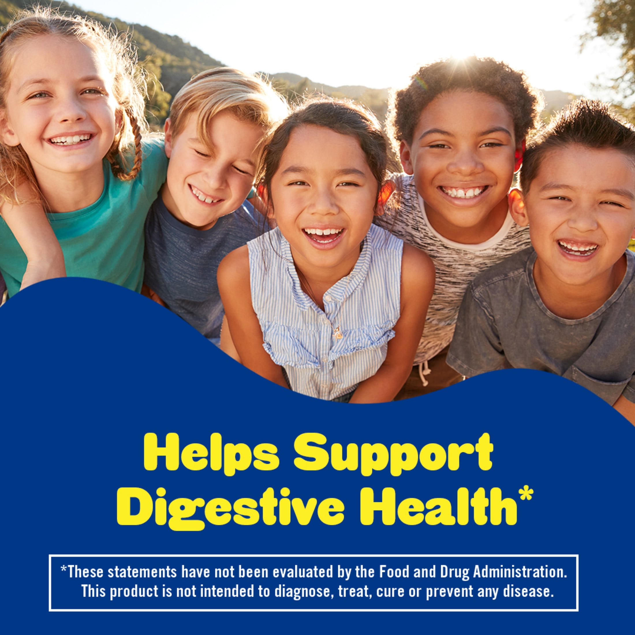Lil Critters Probiotic Gummies for Kids Digestive Health Support Grape Cherry Orange Flavors 60 Gummies
