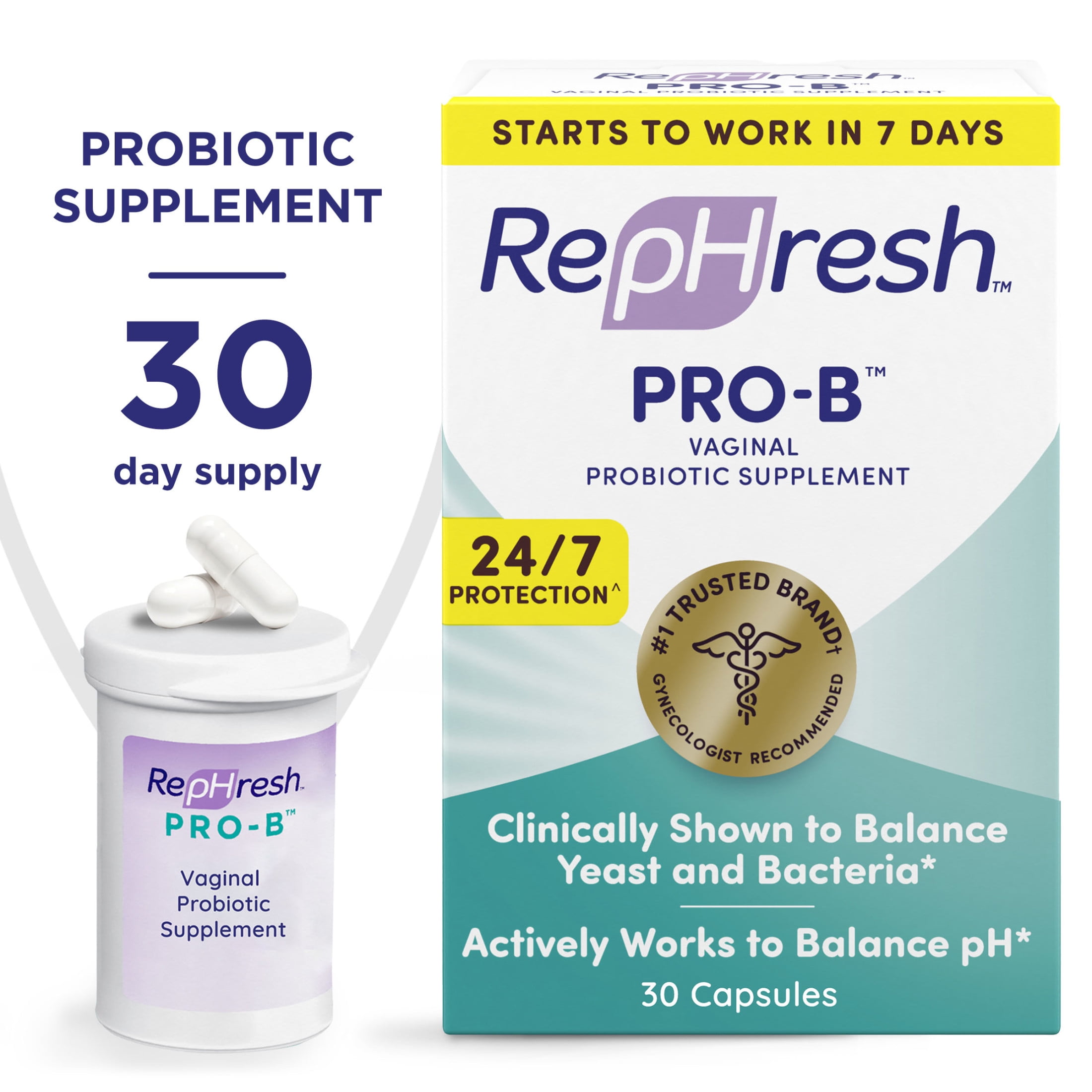 RepHresh Pro-B Women Probiotic Supplement 30 Oral Capsules