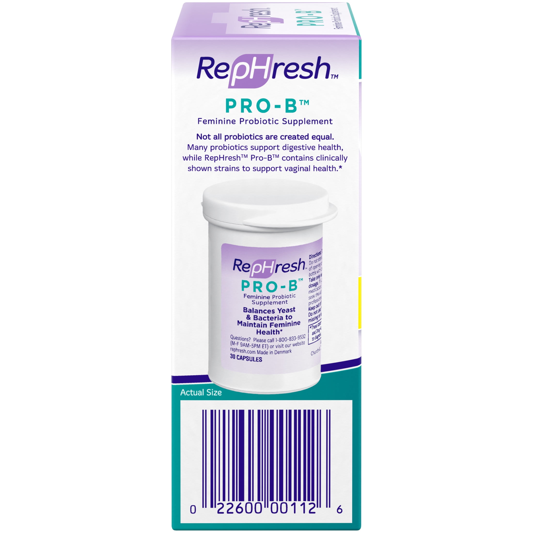 RepHresh Pro-B Women Probiotic Supplement 30 Oral Capsules