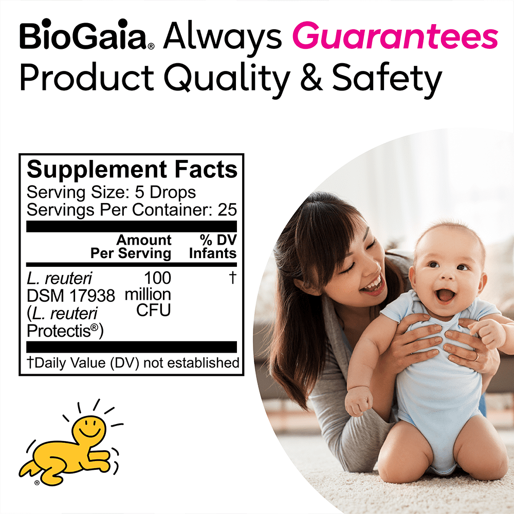 BioGaia Baby Probiotic Drops Ease Crying Fussing Colic Gas Tummy Issues Allergen