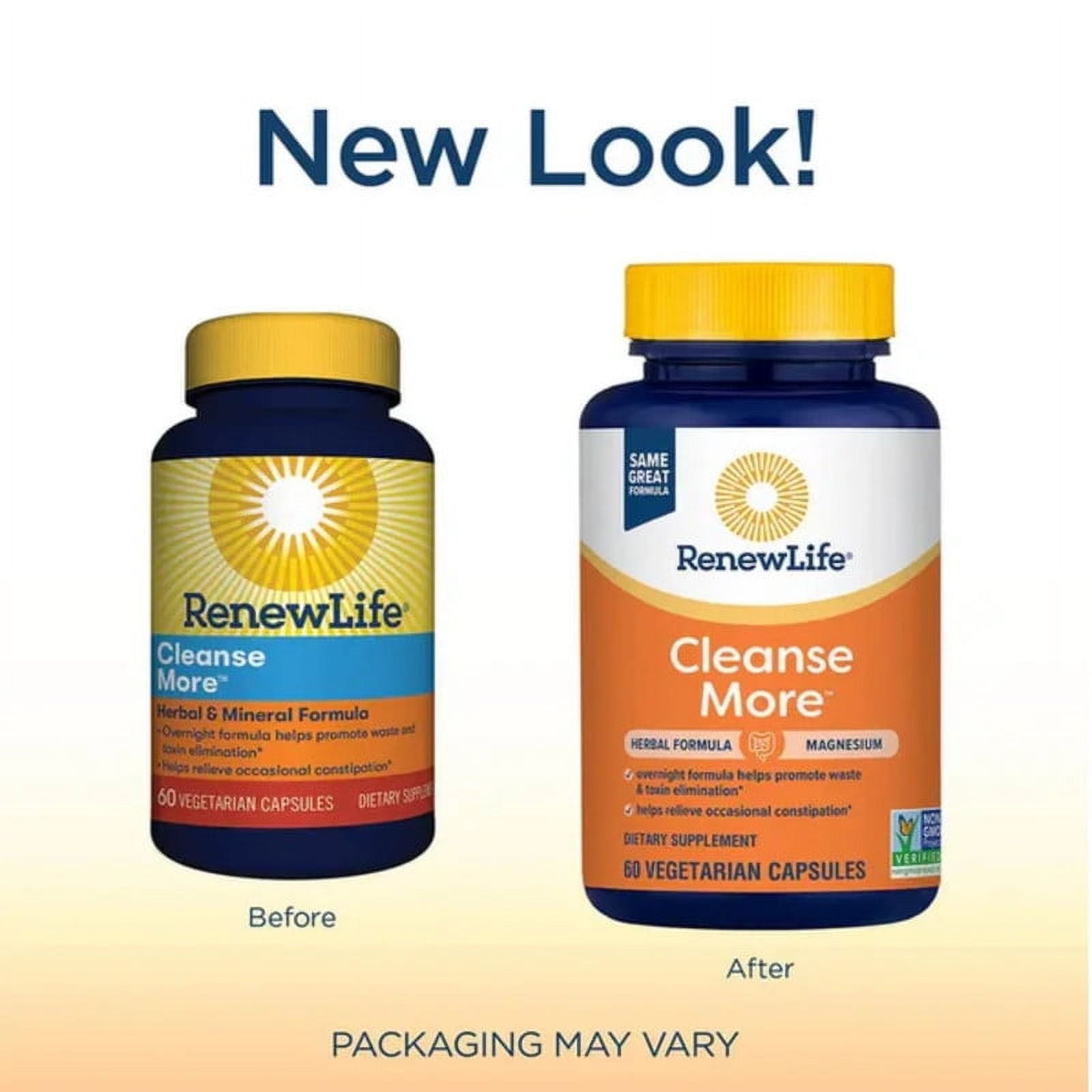 Renew Life Cleanse More 60 Vegetarian Capsules for Digestive Health