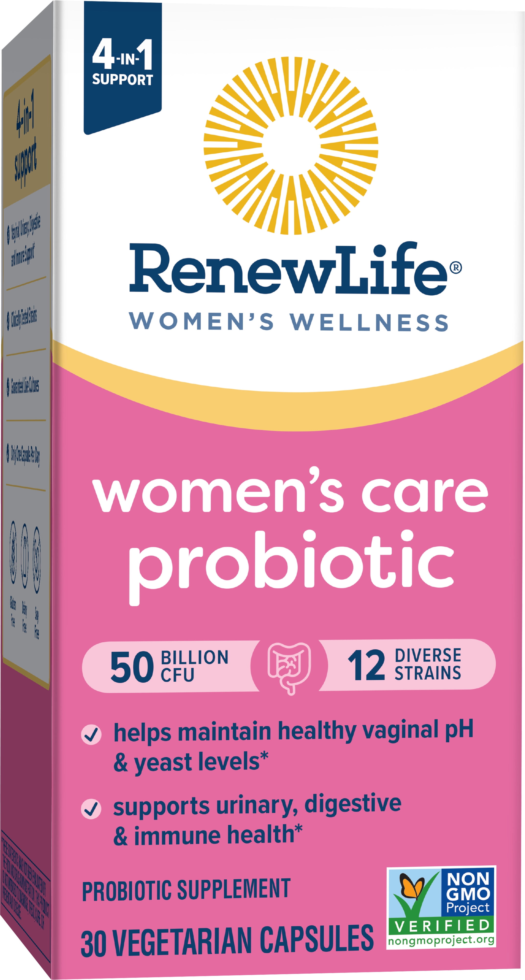 Renew Life Women's Vaginal Probiotic Supplement 50 Billion CFU 30 Vegetarian Capsules