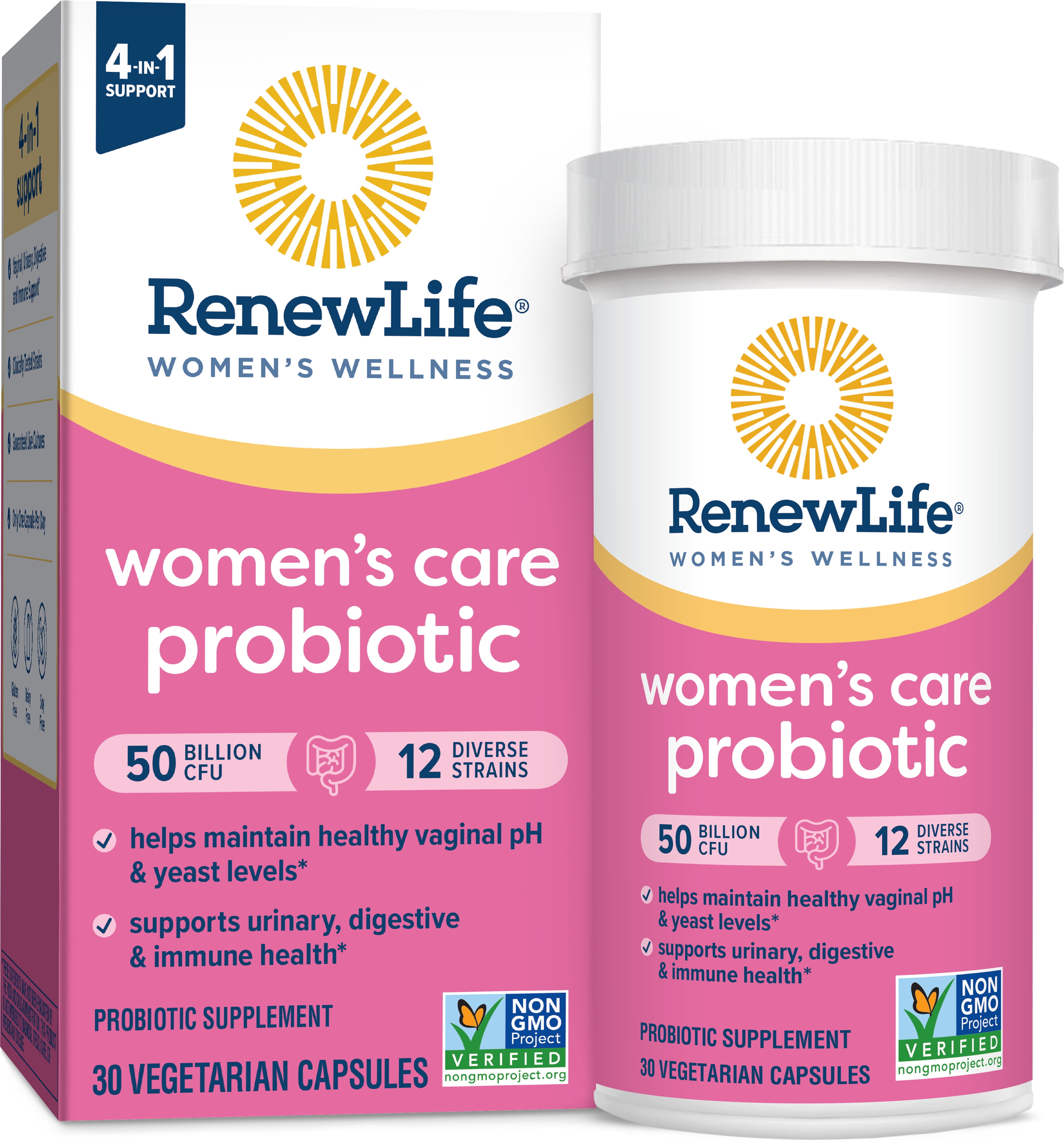 Renew Life Women's Vaginal Probiotic Supplement 50 Billion CFU 30 Vegetarian Capsules