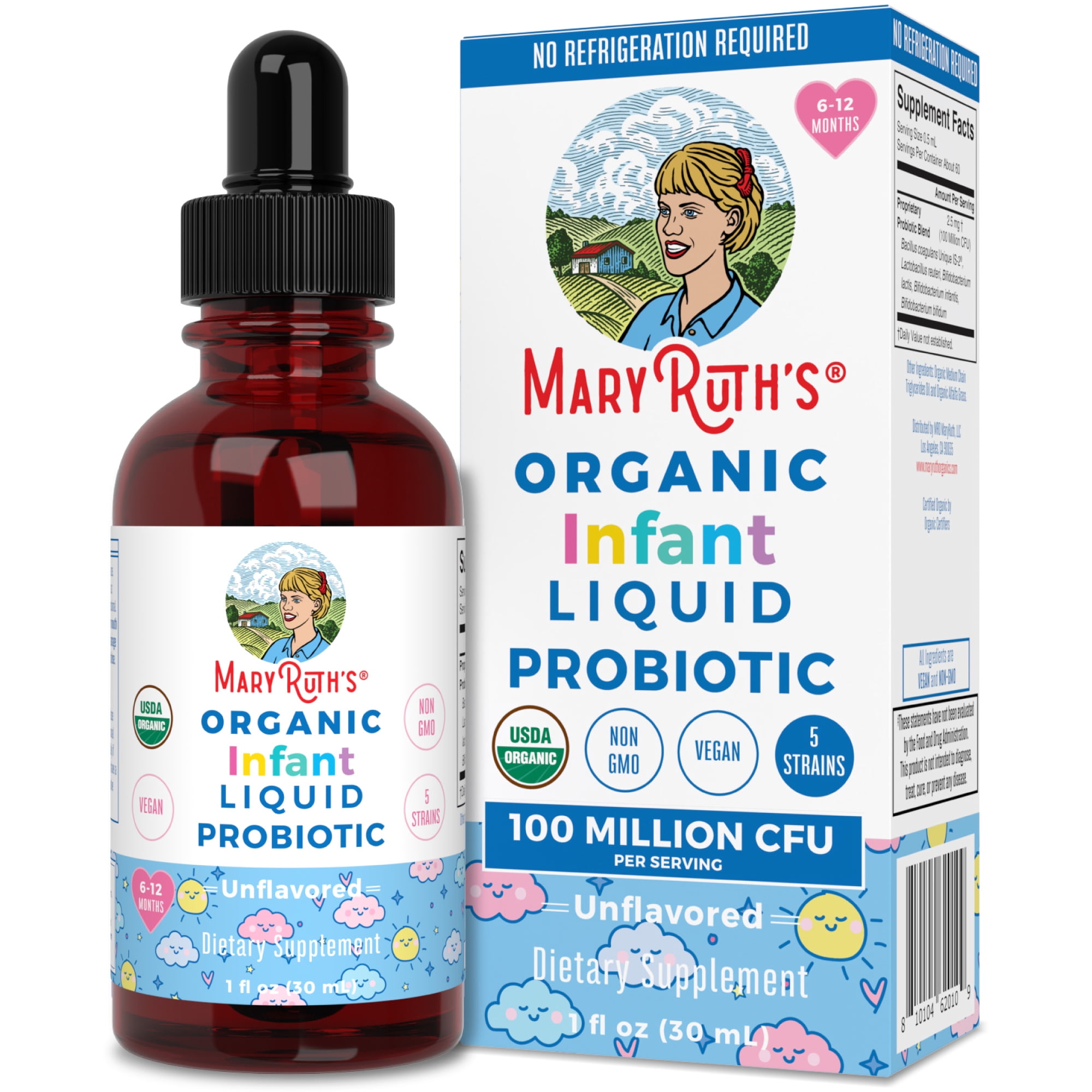 MaryRuths Infant Probiotic Liquid Drops Organic 1 fl oz