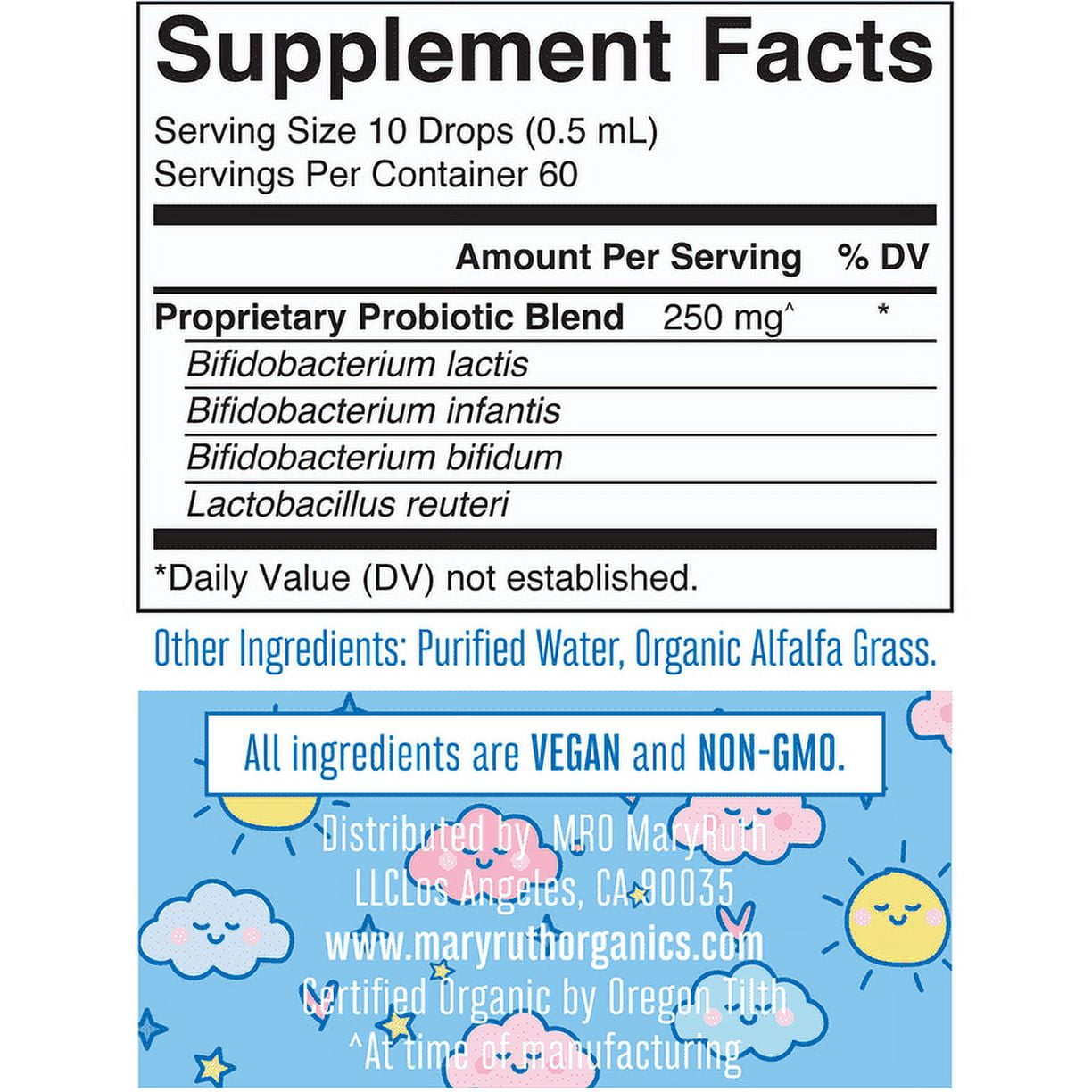 MaryRuths Infant Probiotic Liquid Drops Organic 1 fl oz