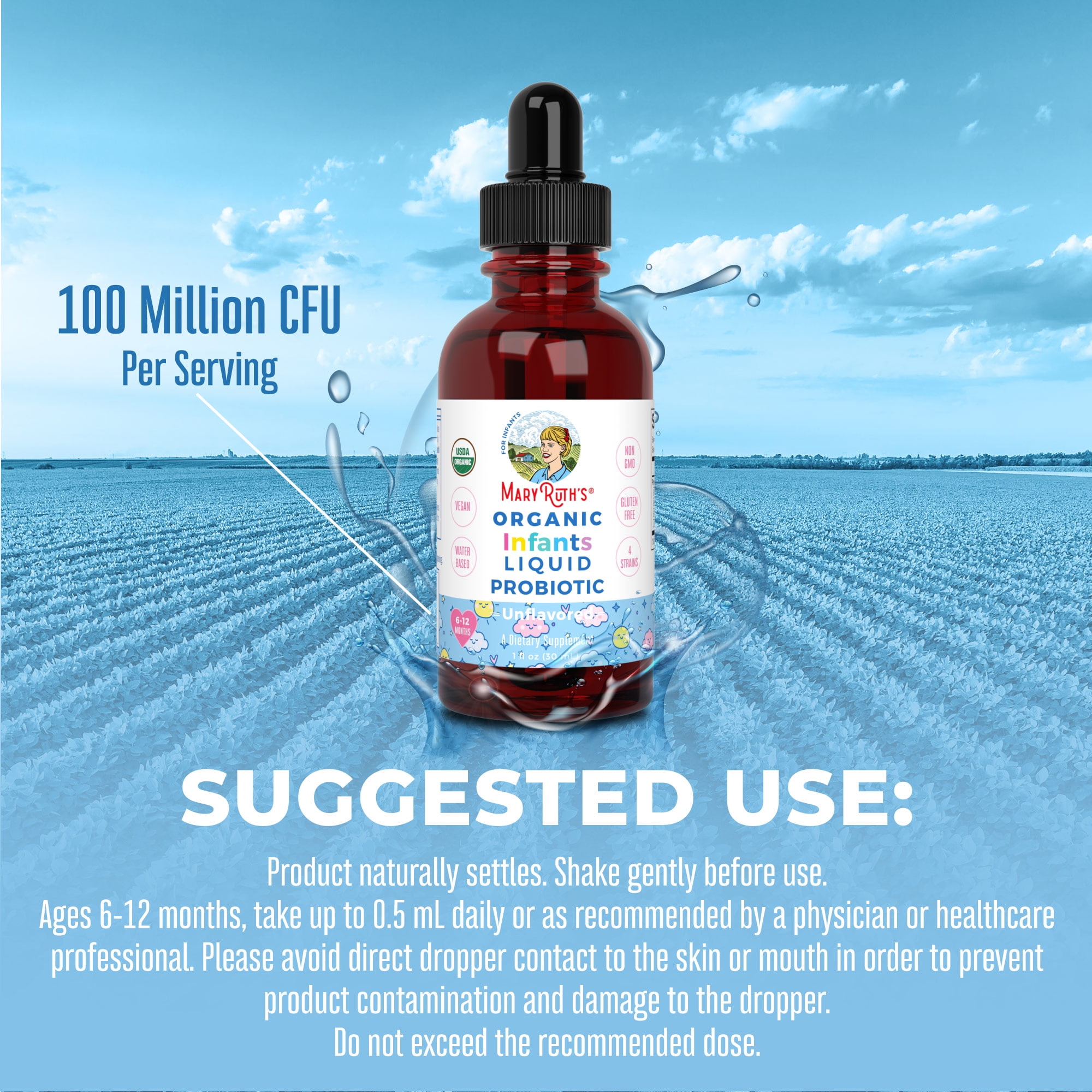 MaryRuths Infant Probiotic Liquid Drops Organic 1 fl oz