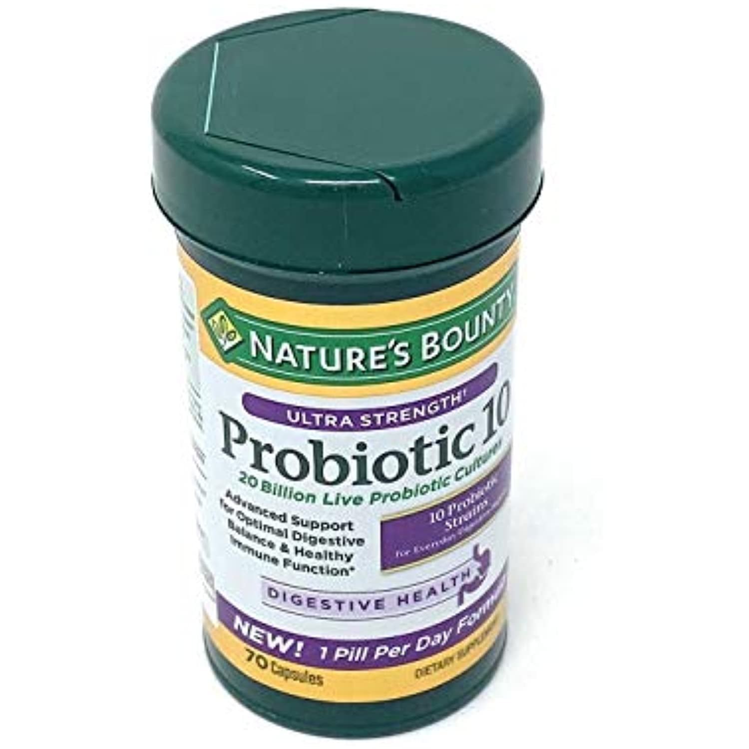 Nature's Bounty Ultra Strength Probiotic 10 70 Capsules Supplement