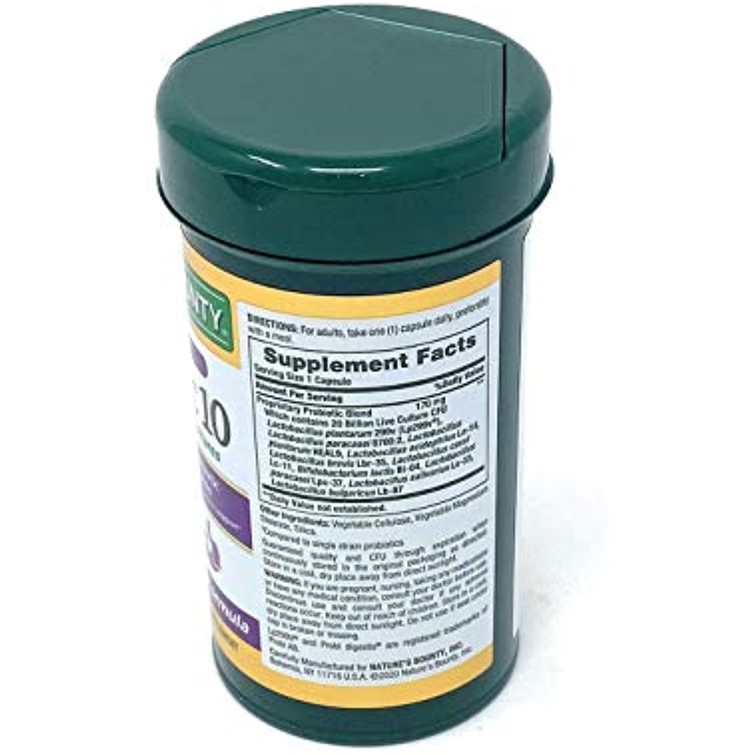 Nature's Bounty Ultra Strength Probiotic 10 70 Capsules Supplement