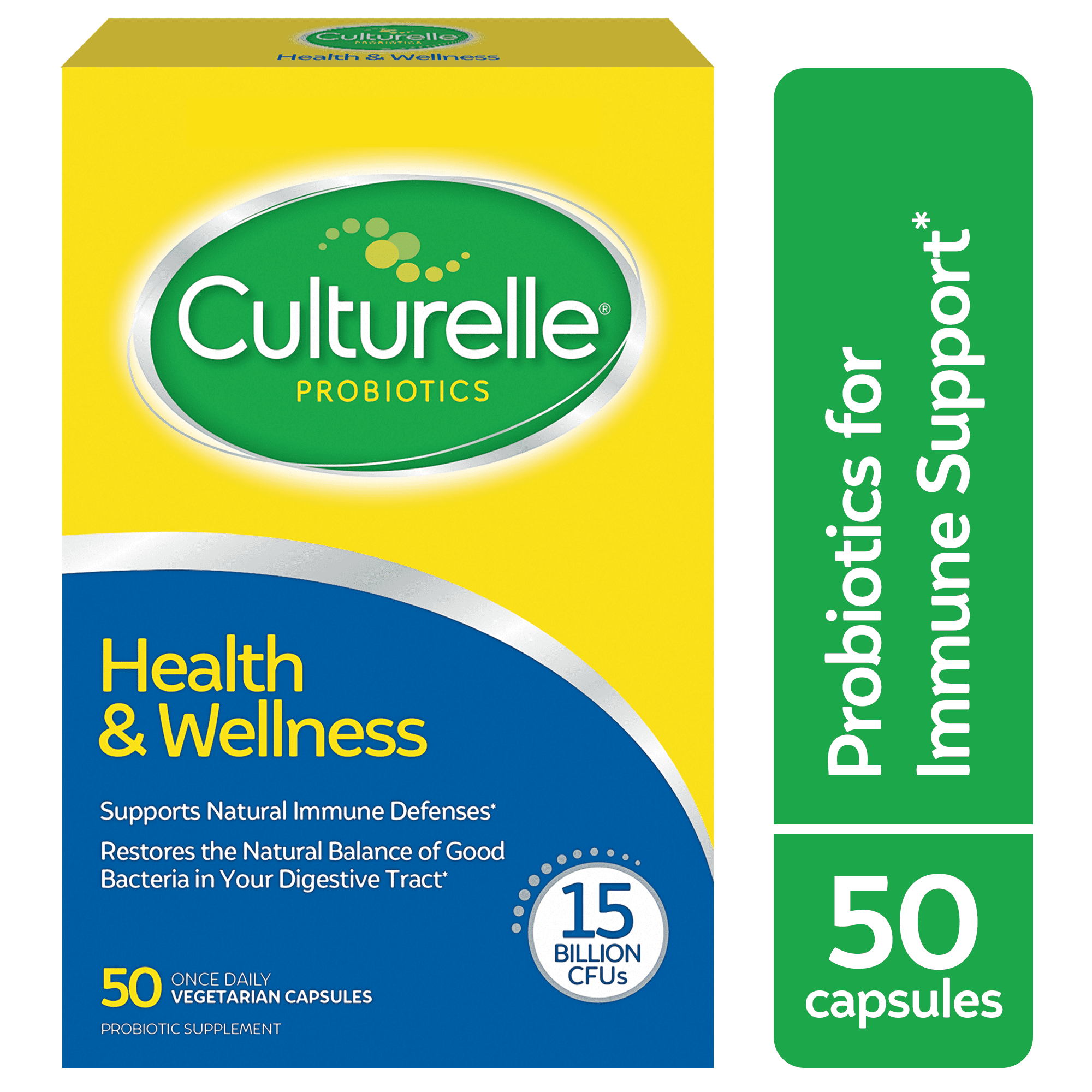 Culturelle Health Wellness Daily Probiotic 50 Count Supplement for Your Well-being