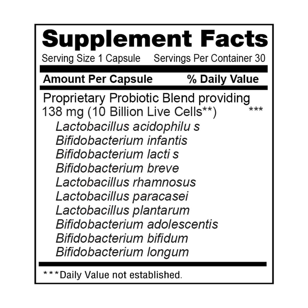 Santo Remedio Probiotic Digestive Health Supplement Unisex 138mg 30 Count