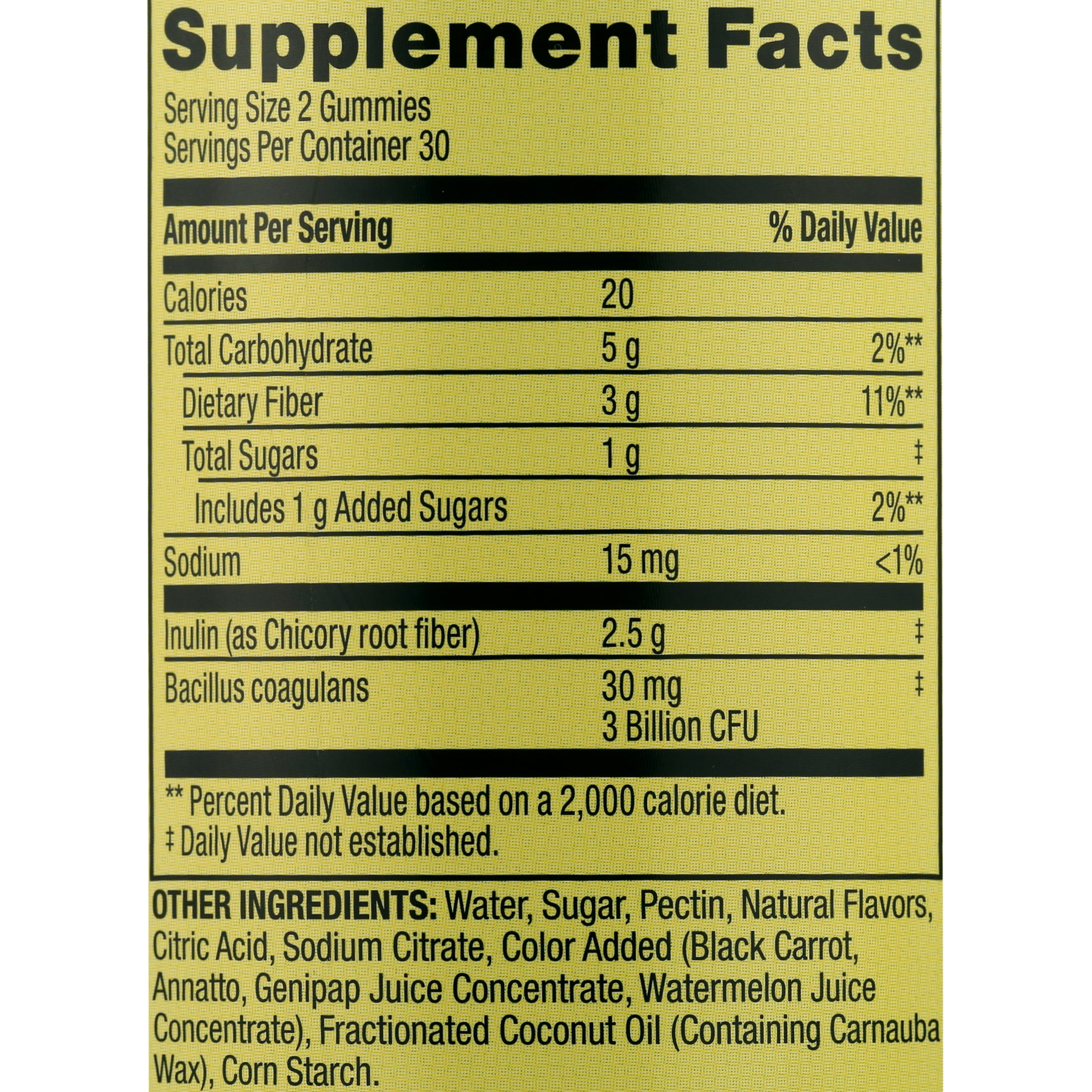 Spring Valley Inulin Probiotic Supplement Veggie Gummies Assorted Fruit 60 Count