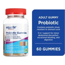 Equate 3in1 Daily Probiotic Gummies Natural Fruit Flavors 60 Count Unisex