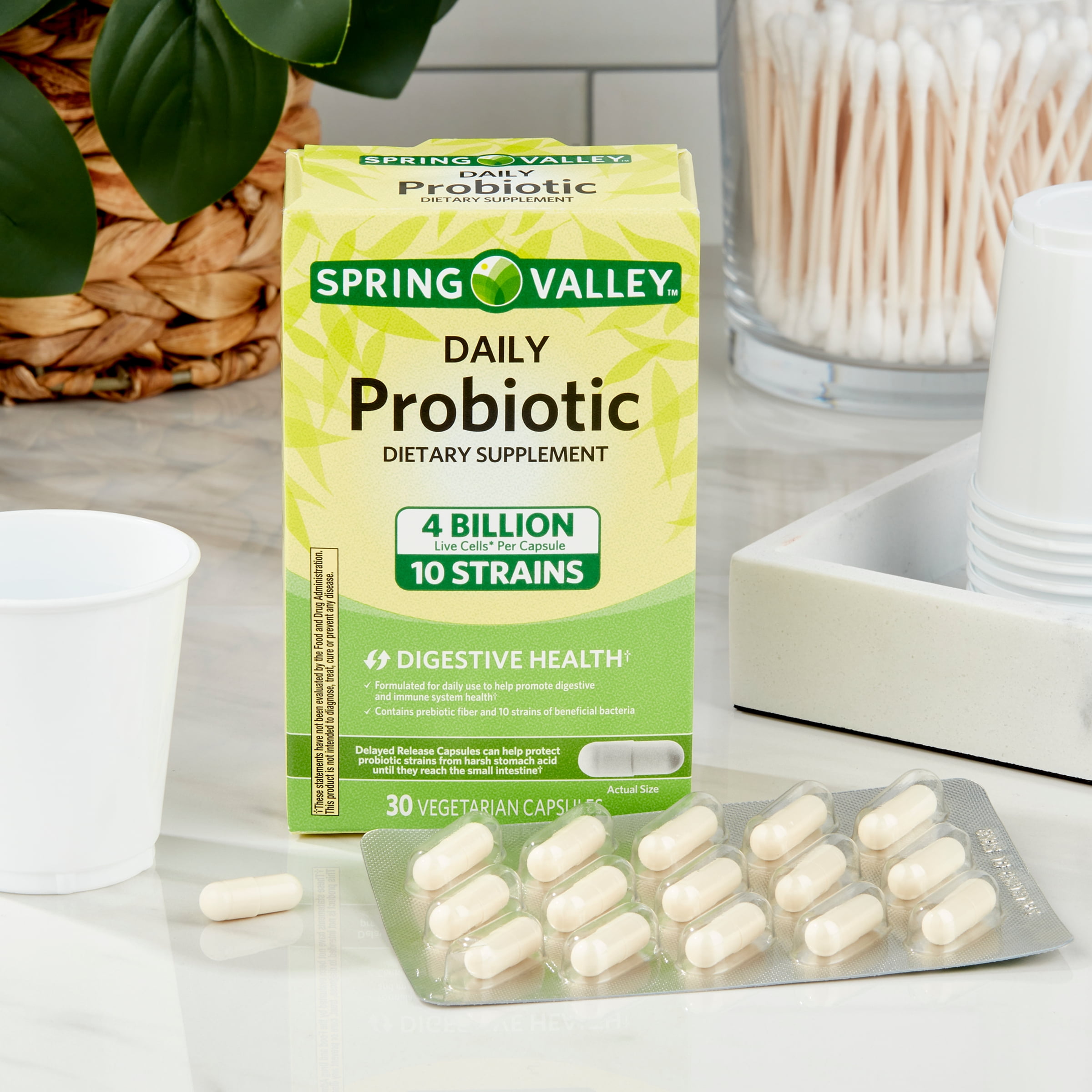 Spring Valley Daily Probiotic Supplement Delayed Release Capsules 30 Count