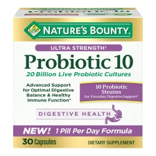 Nature's Bounty Ultra Strength Probiotic 10 Digestive Health Immune Support Capsules 30 Ct
