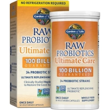 Garden of Life Raw Probiotics Ultimate Care 100 Billion CFU 30 Veg Caps for Optimal Gut Health