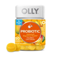 OLLY Probiotic Gummy Immune Digestive Health Supplement Mango Flavor 50 Ct