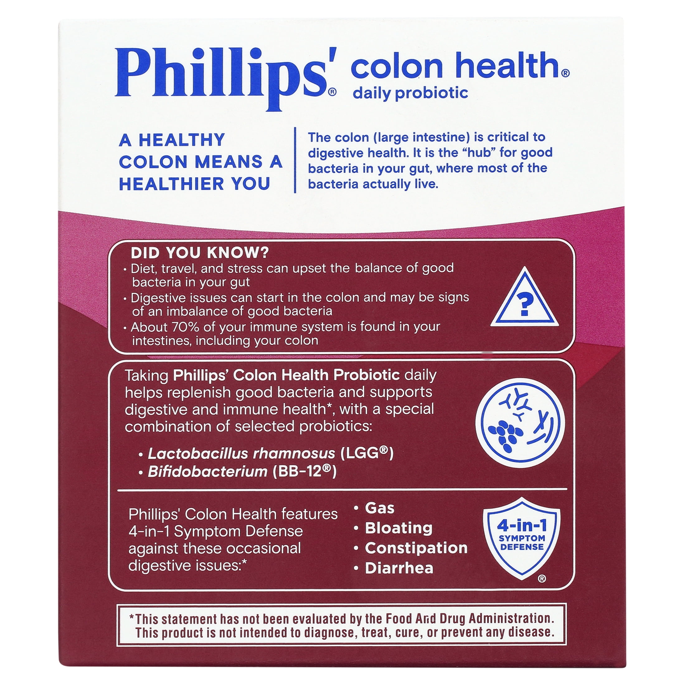 Phillips Colon Health Probiotic 90 Count Supplement for Gut Health
