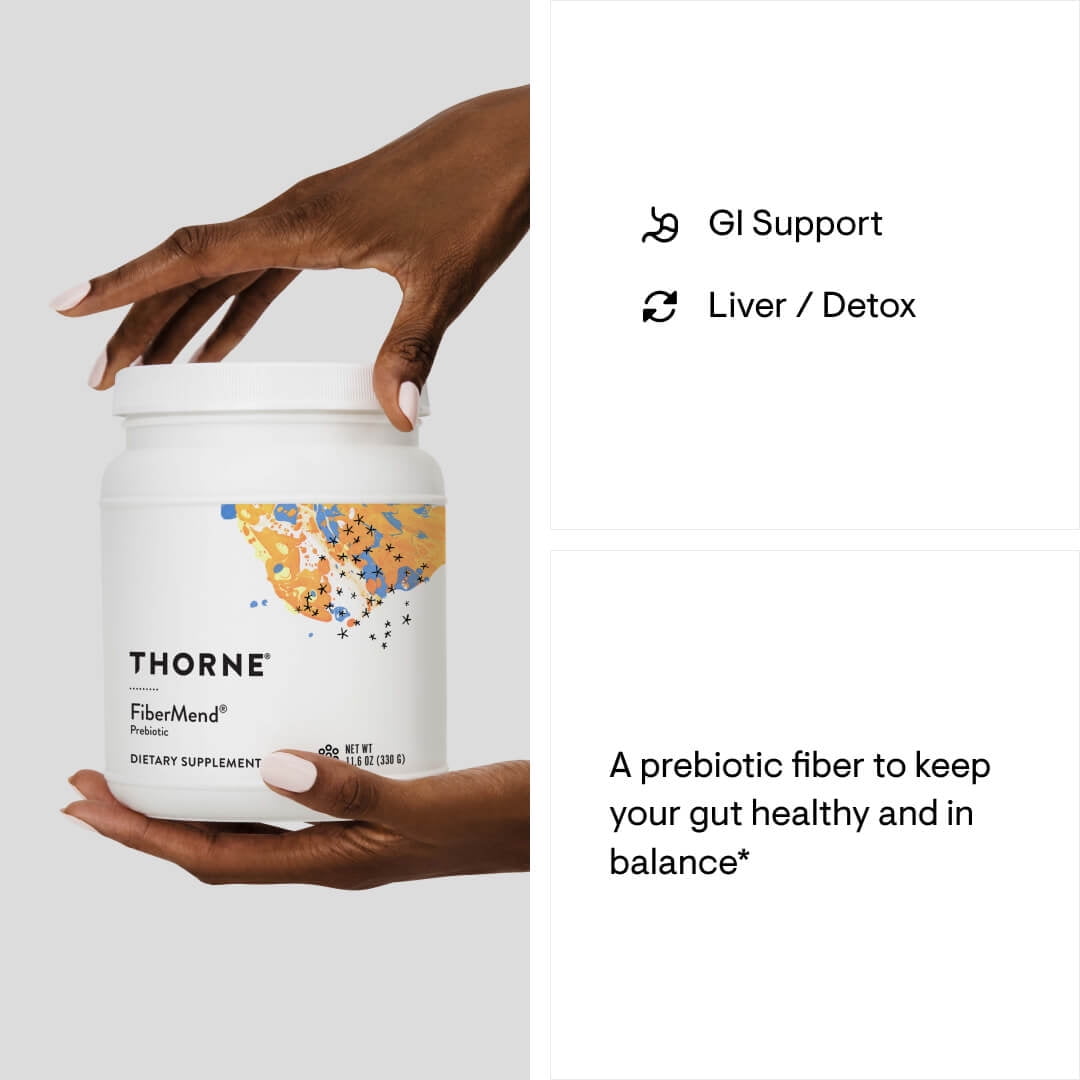 Thorne FiberMend Prebiotic Fiber Powder for Regularity and Balanced GI Flora 11.6 Oz